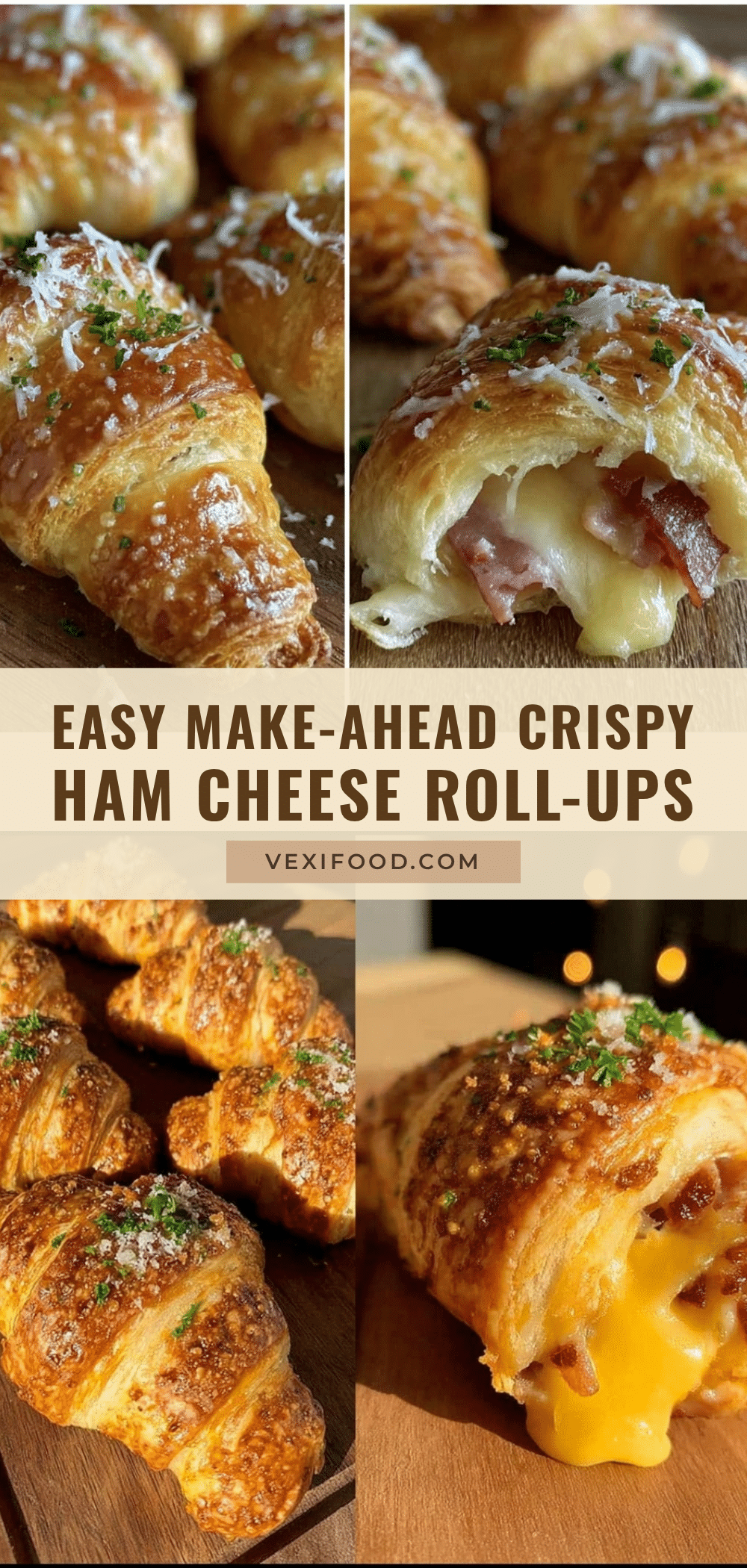 ham and cheese crescent roll-ups recipe