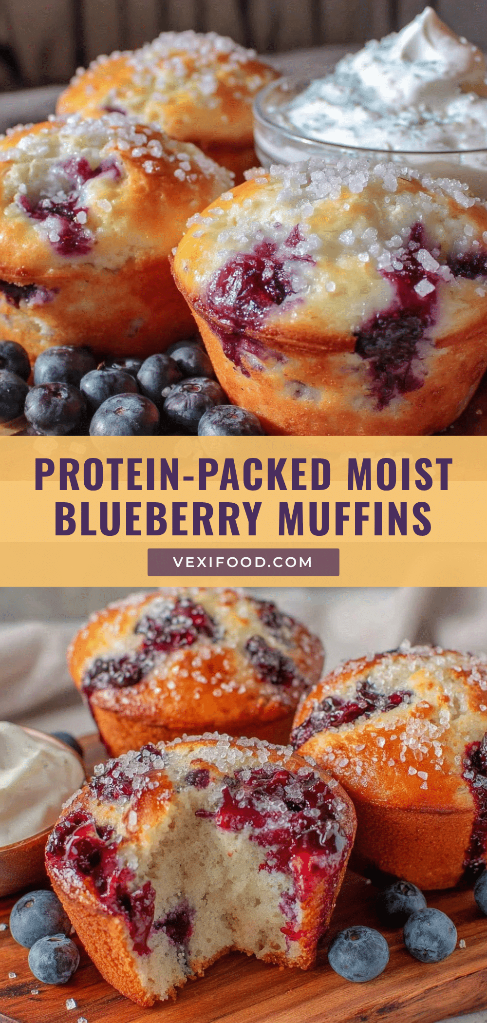 healthy protein-packed blueberry muffins recipe