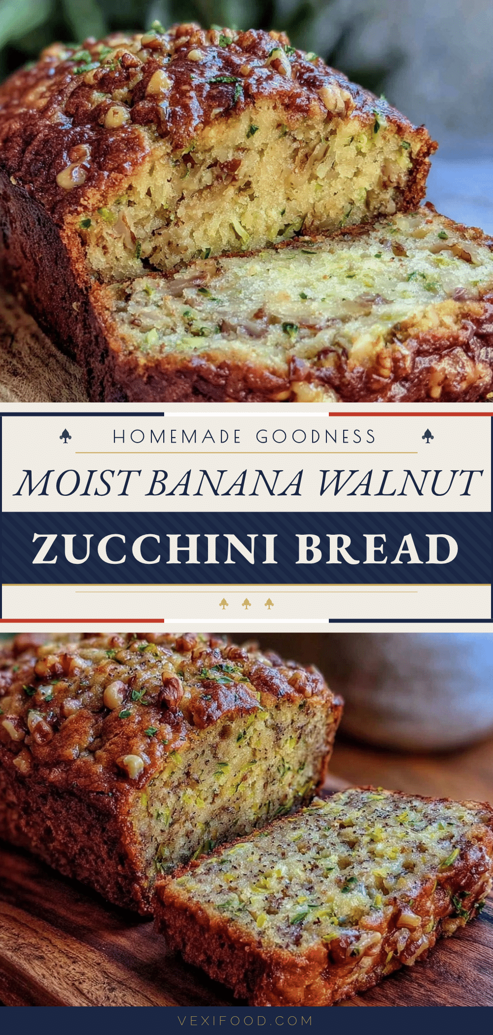 moist banana walnut zucchini bread recipe recipe
