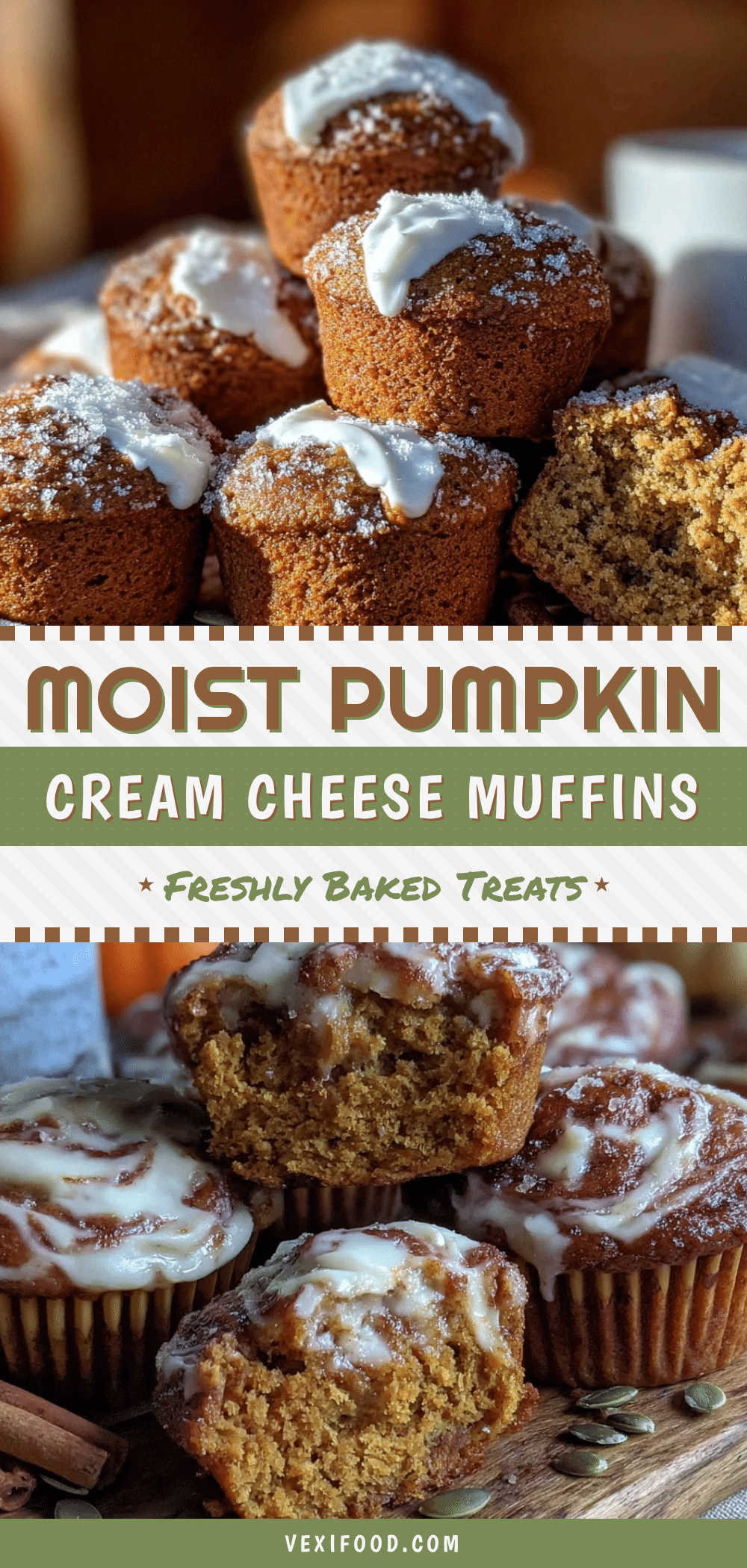 moist pumpkin cream cheese muffins recipe