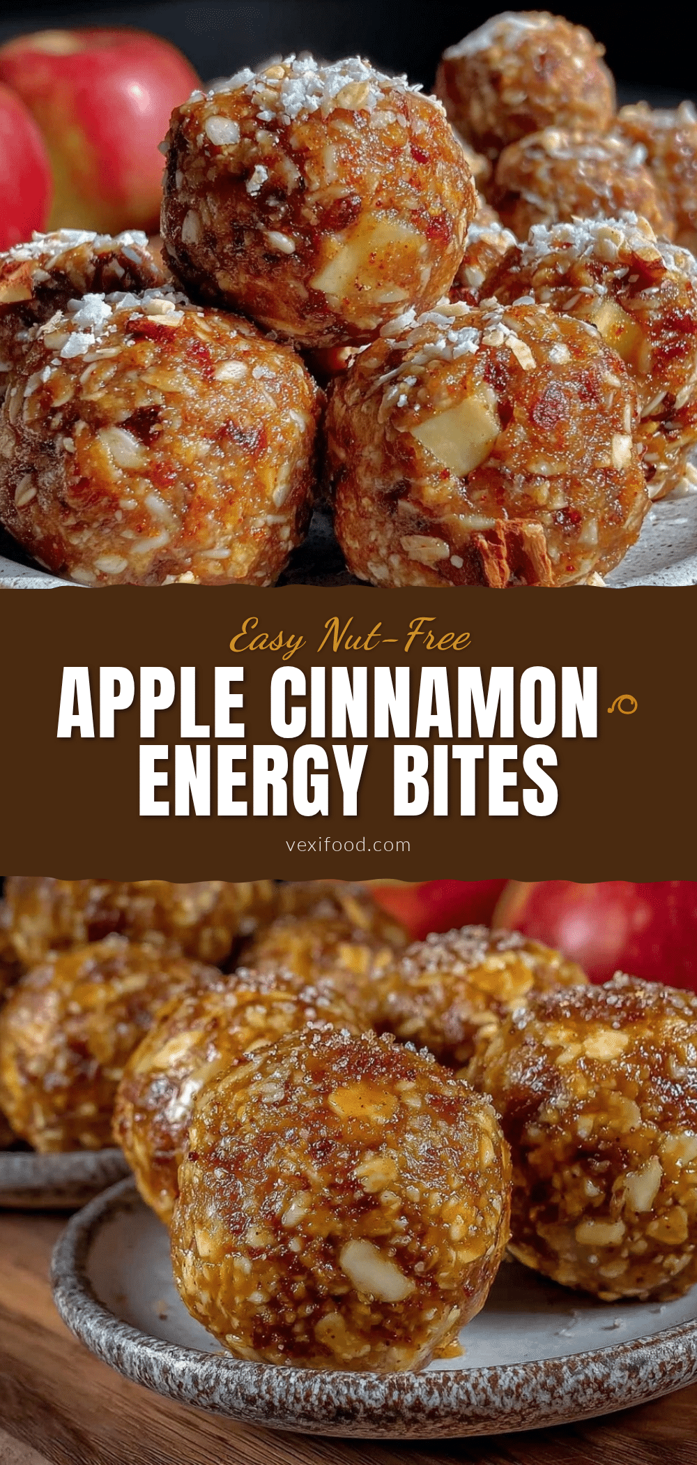 Nut-Free Apple Cinnamon Energy Bites recipe