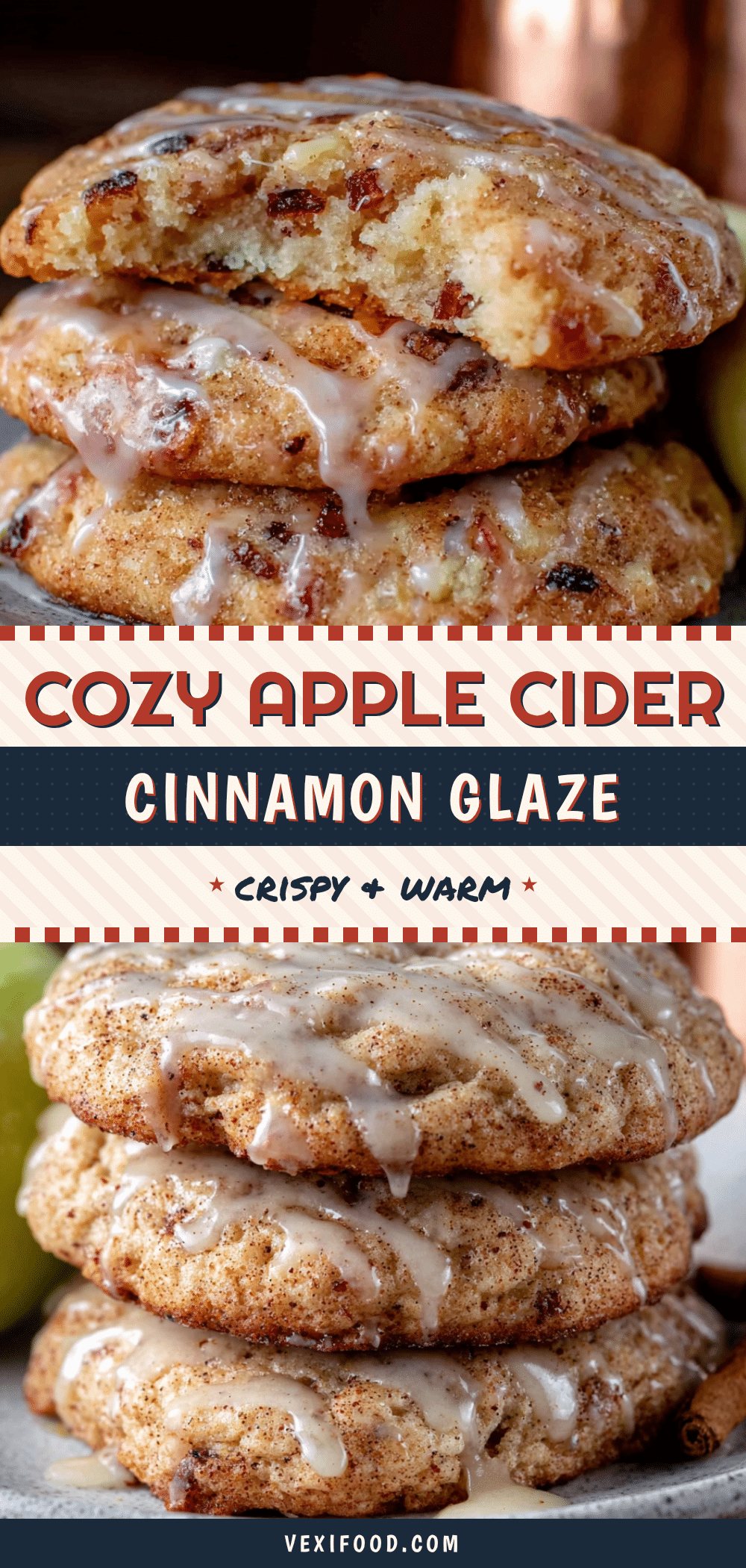 apple cider cookies with cinnamon glaze recipe