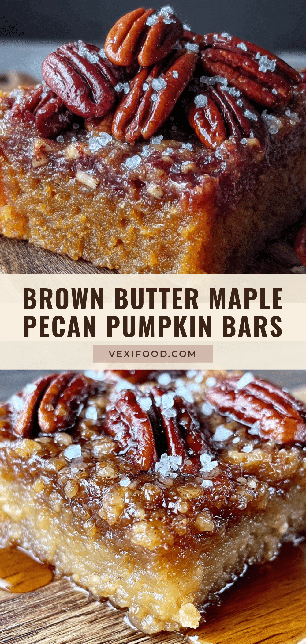 brown butter maple pecan pumpkin bars recipe