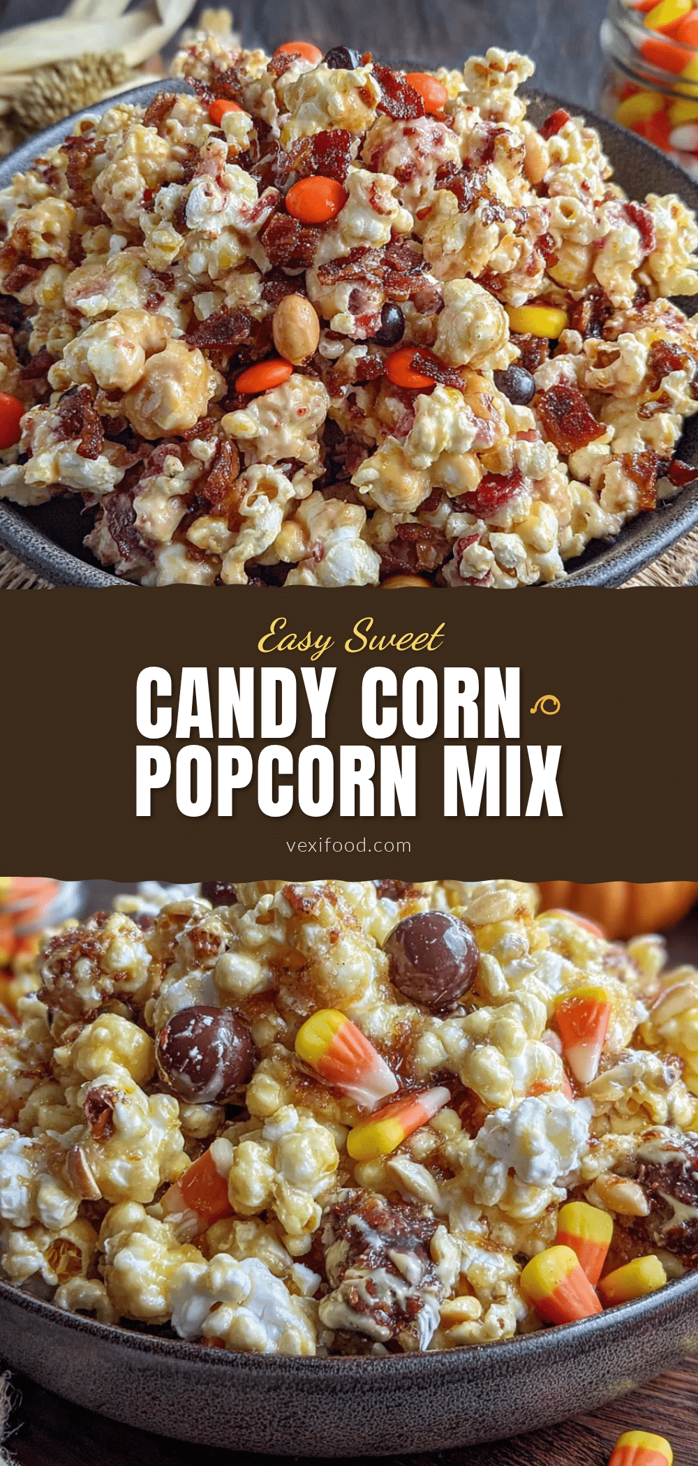 candy corn popcorn halloween snack mix recipe