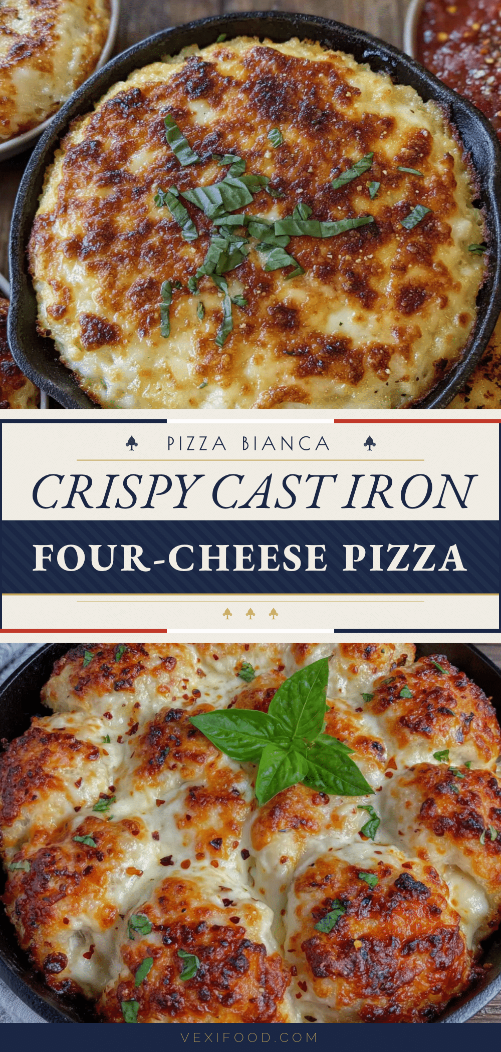 cast iron four-cheese pizza recipe