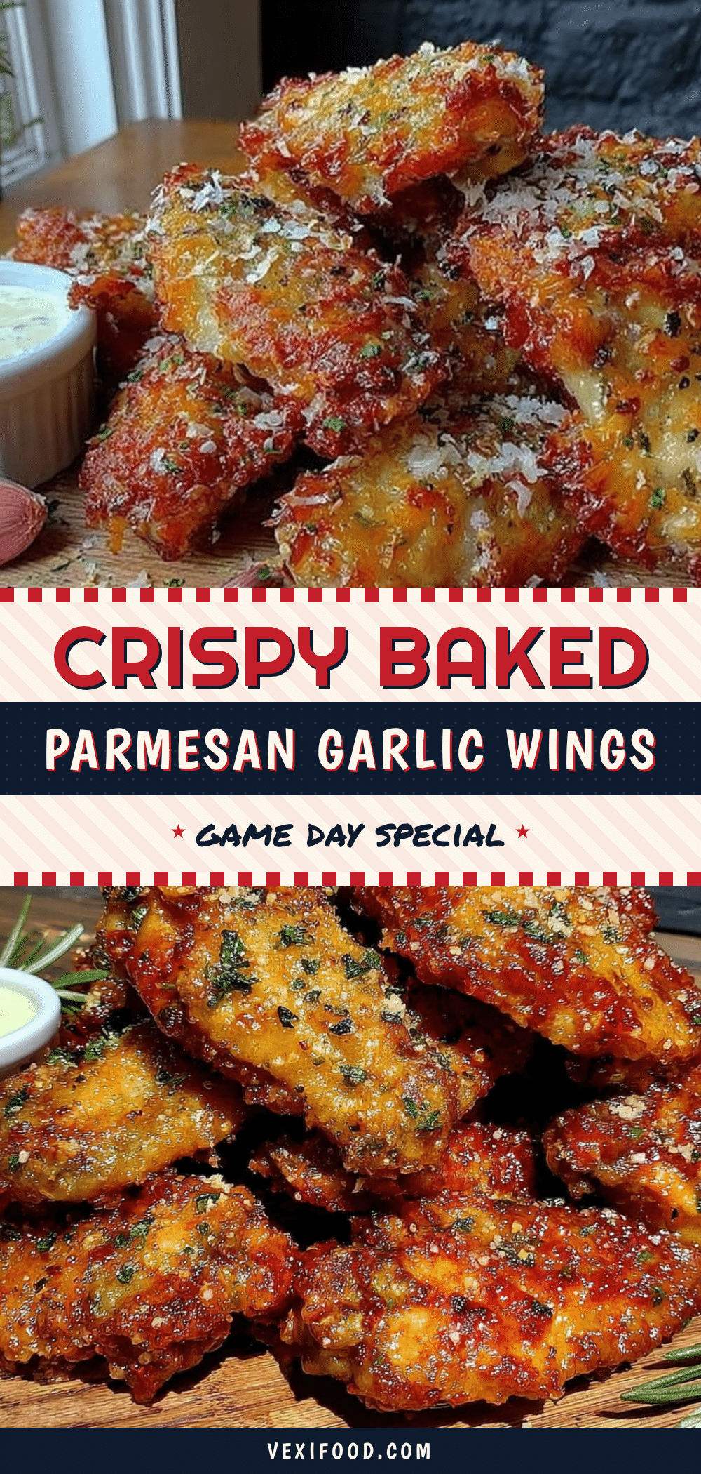 crispy baked parmesan garlic wings recipe