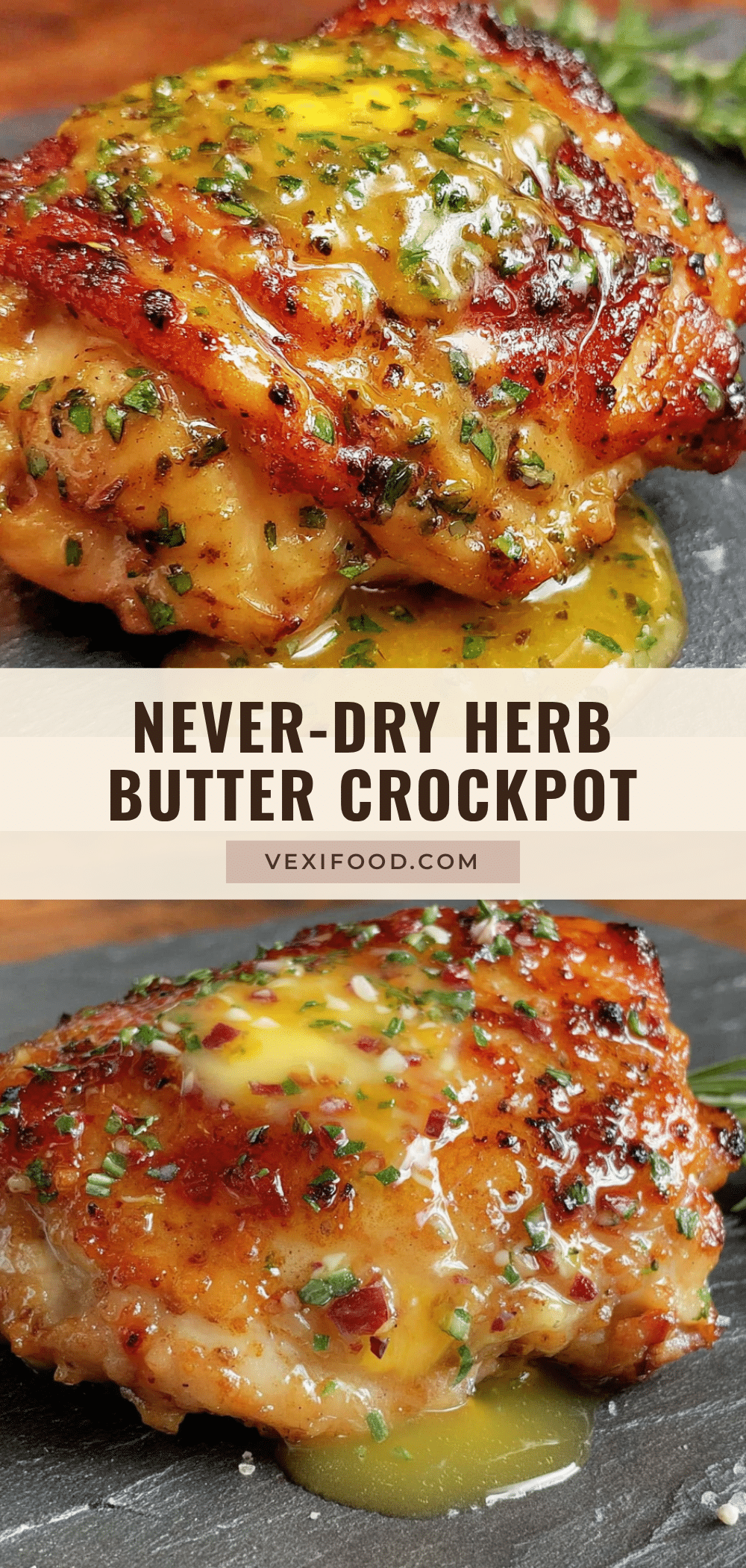 crockpot chicken thighs with herb butter recipe