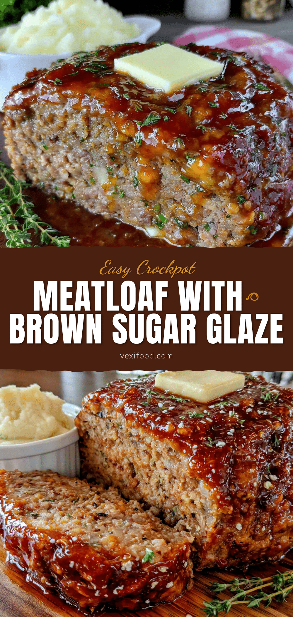 crockpot meatloaf with brown sugar glaze recipe