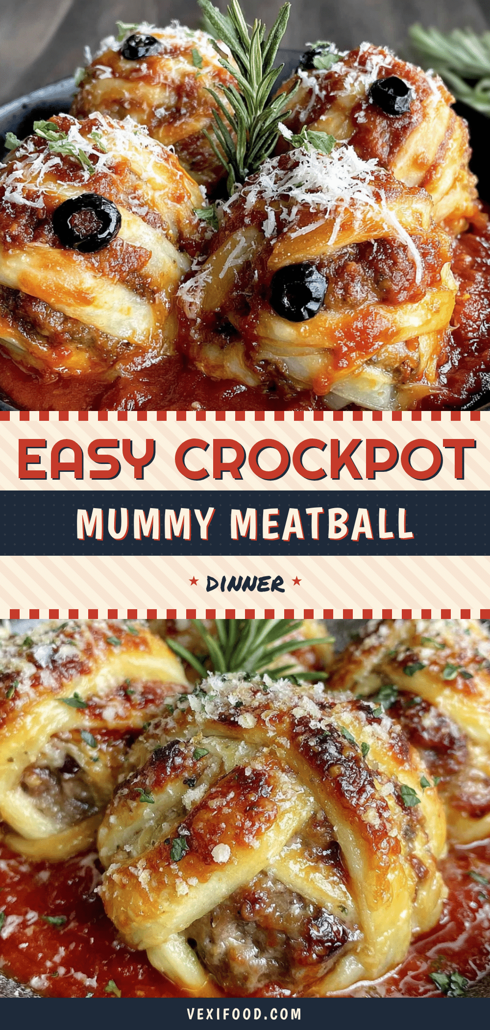 crockpot mummy meatballs recipe