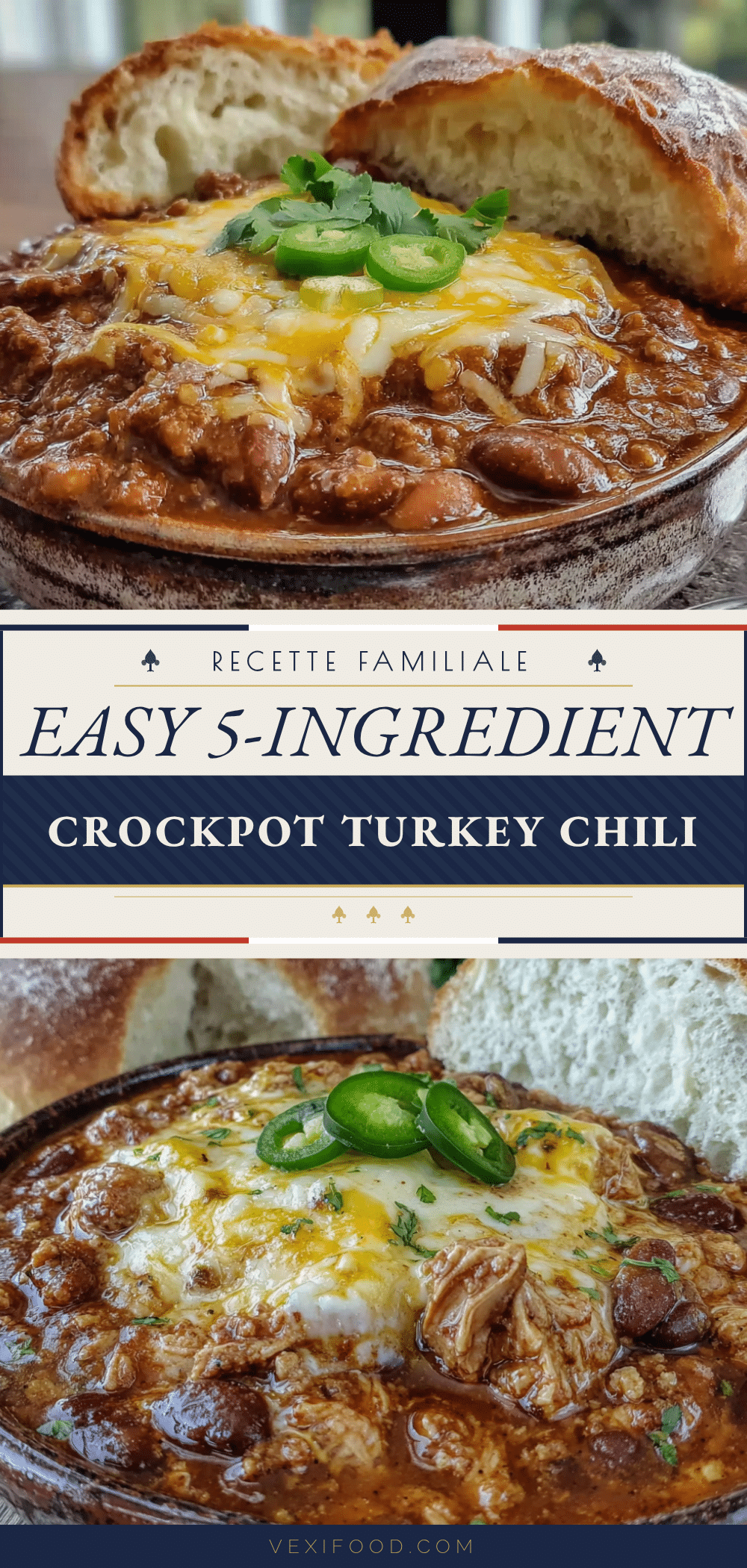 easy 5-ingredient crockpot turkey chili recipe