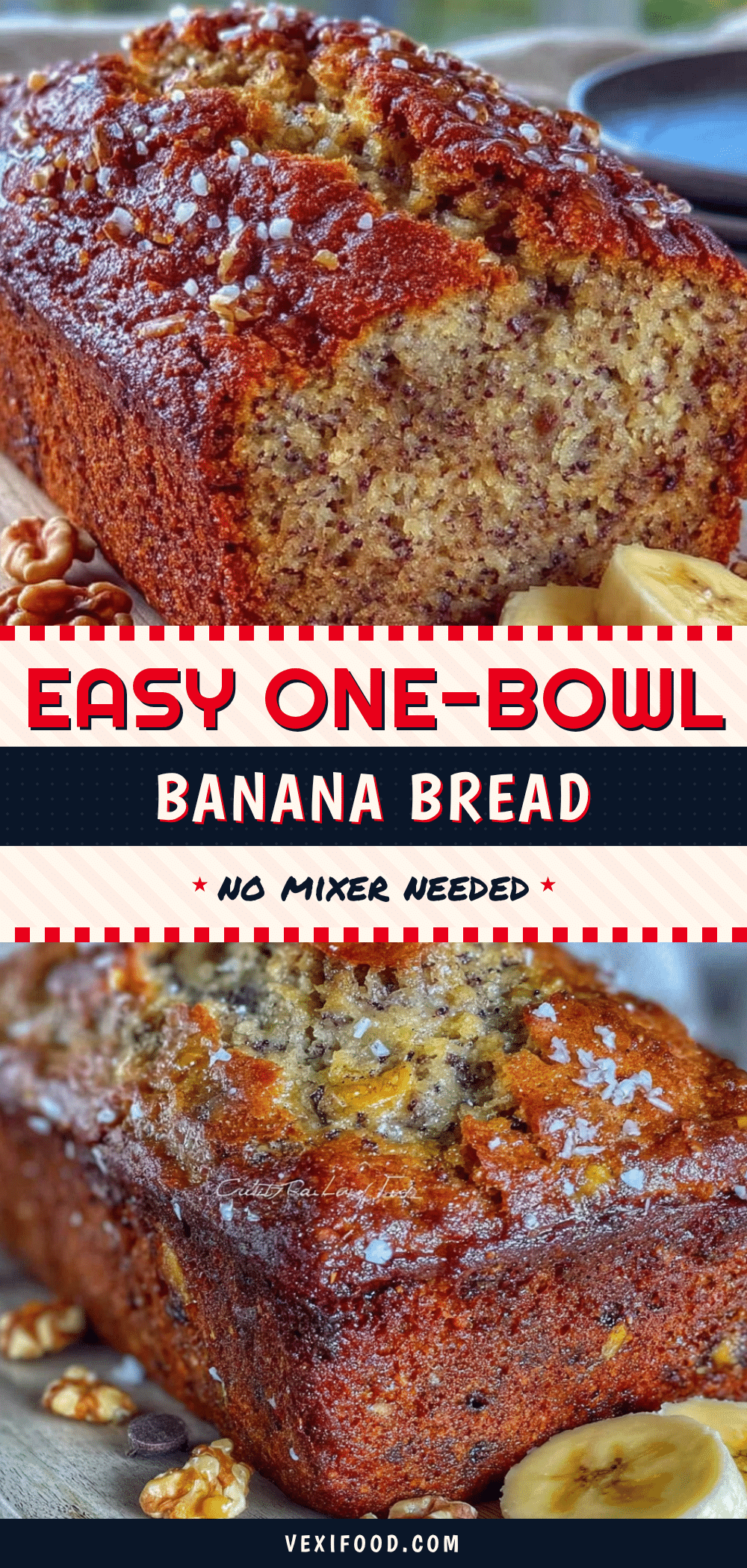 easy one-bowl banana bread recipe