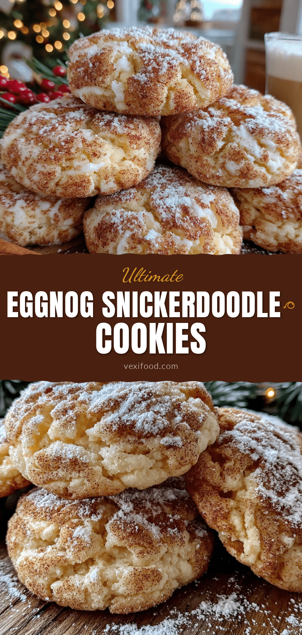 Eggnog snickerdoodle cookies recipe