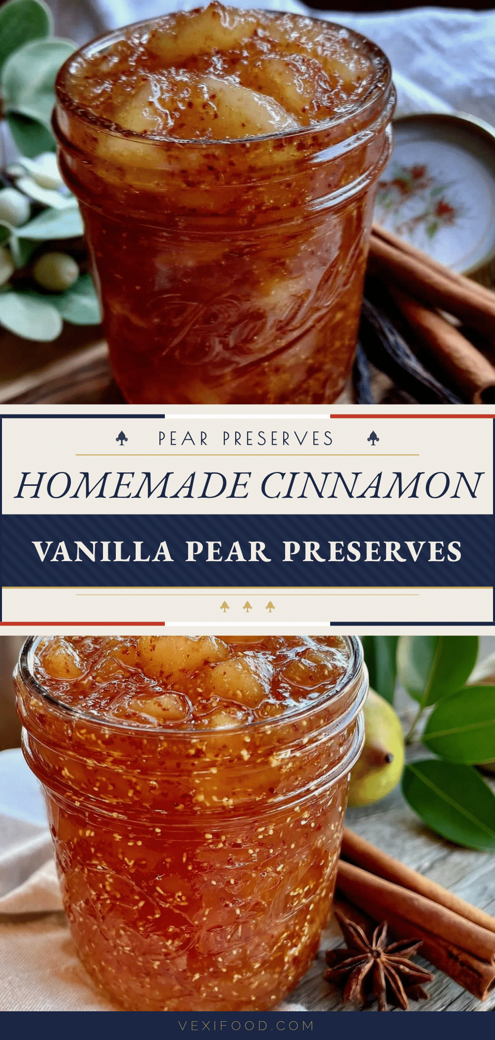 homemade cinnamon vanilla pear preserves recipe