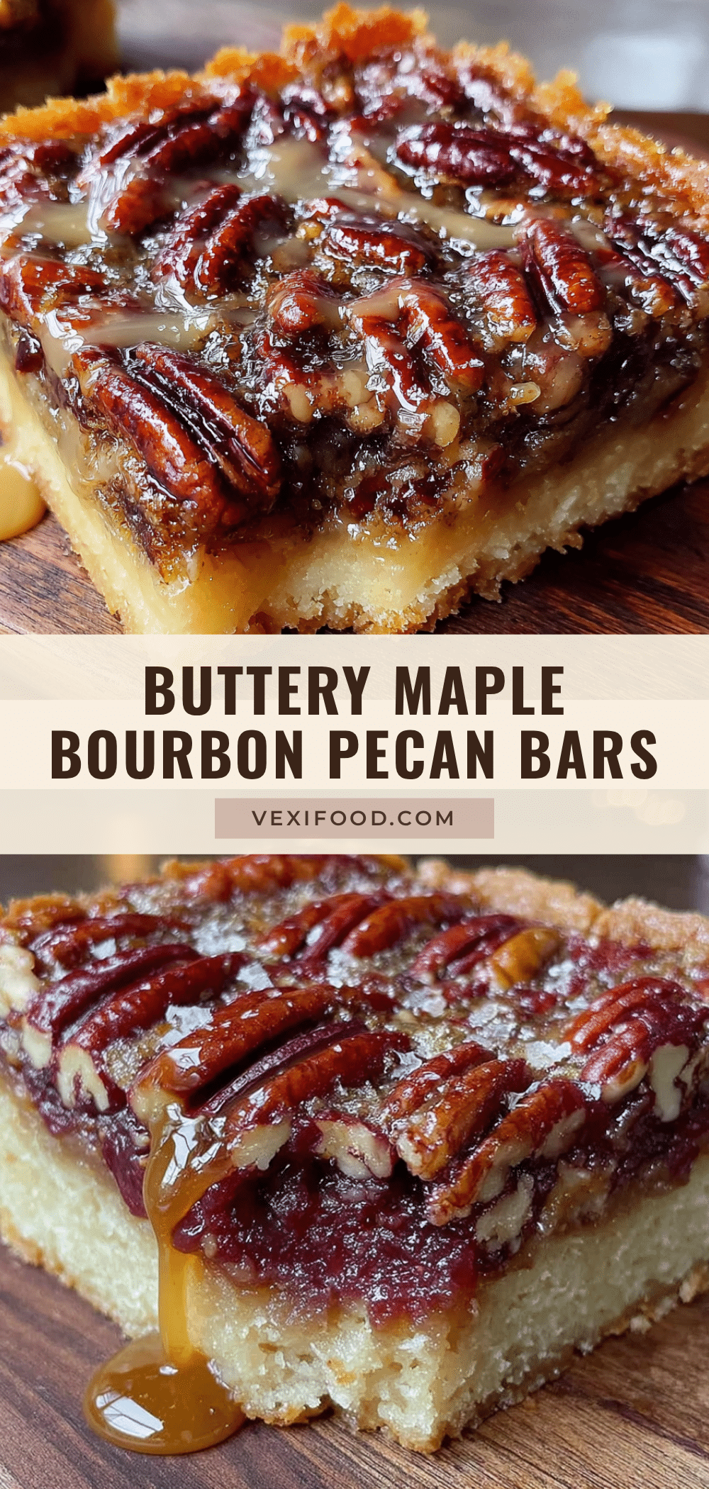 maple bourbon pecan pie bars recipe
