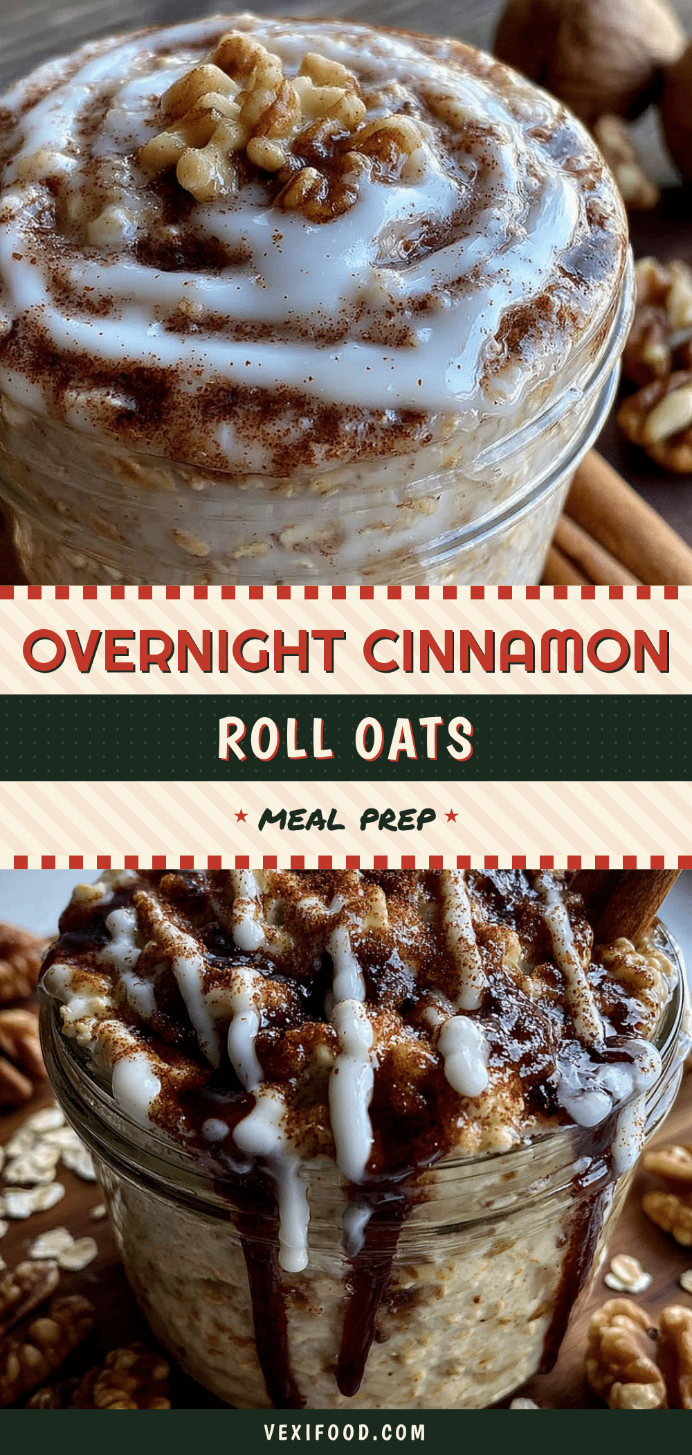 overnight cinnamon roll oats recipe