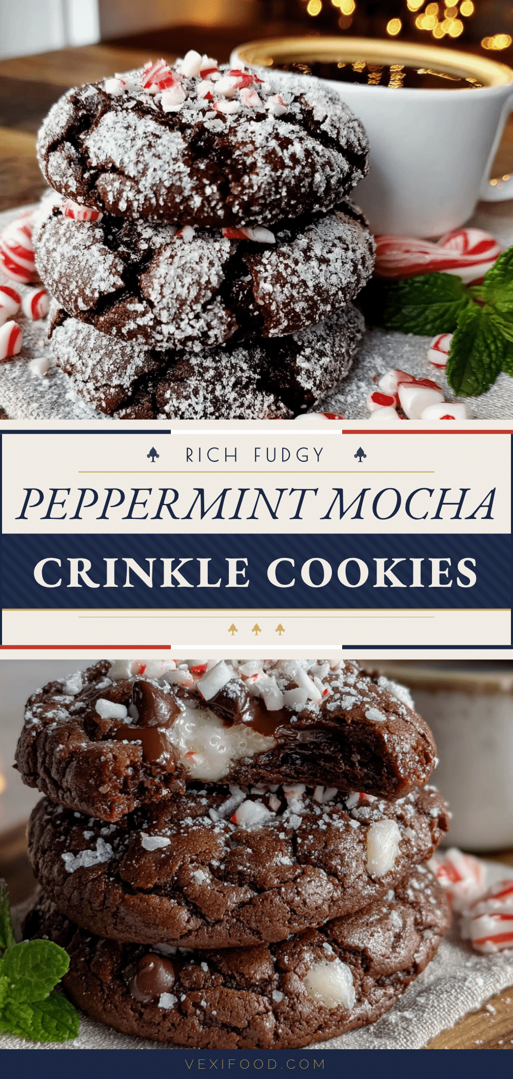peppermint mocha crinkle cookies recipe