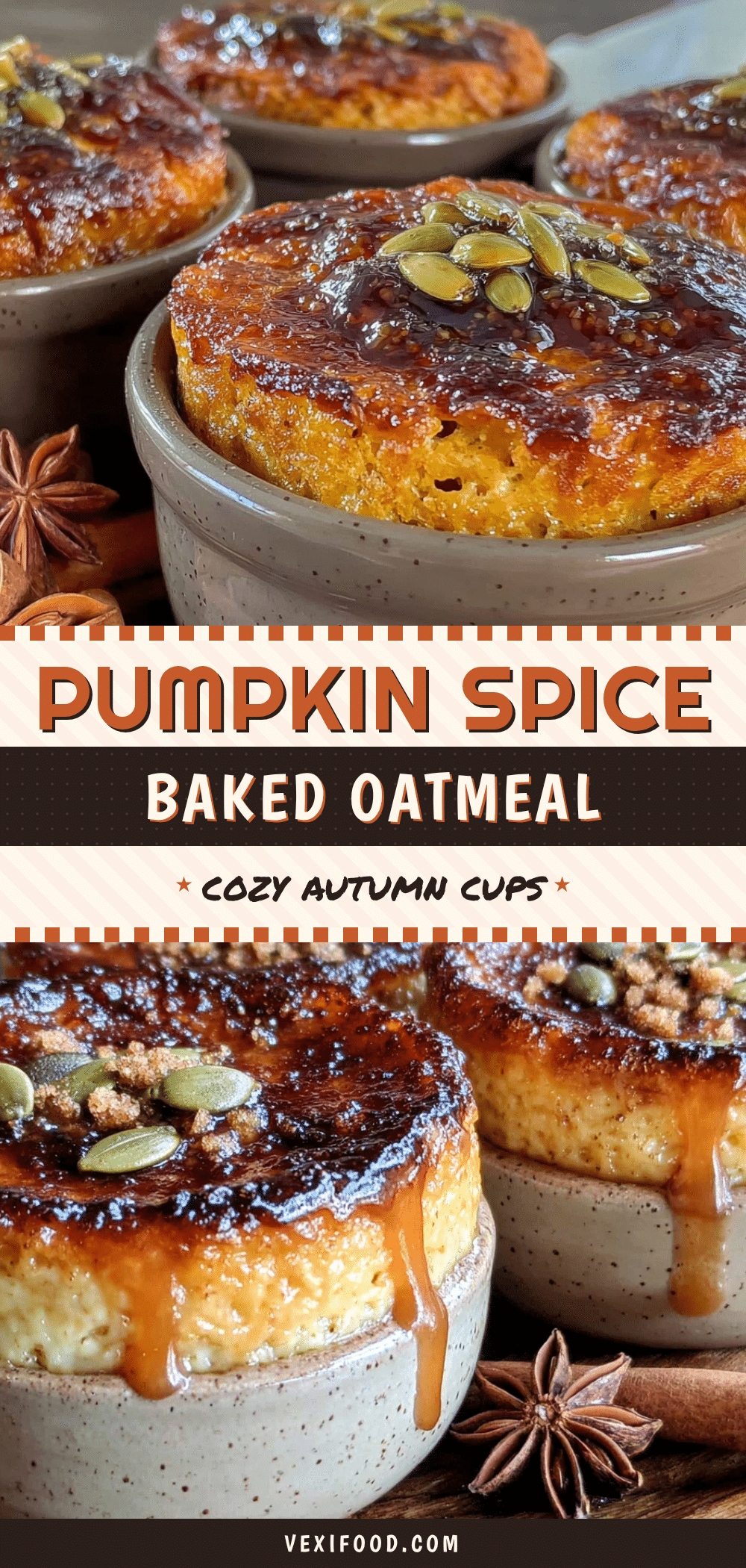 pumpkin spice baked oatmeal cups recipe
