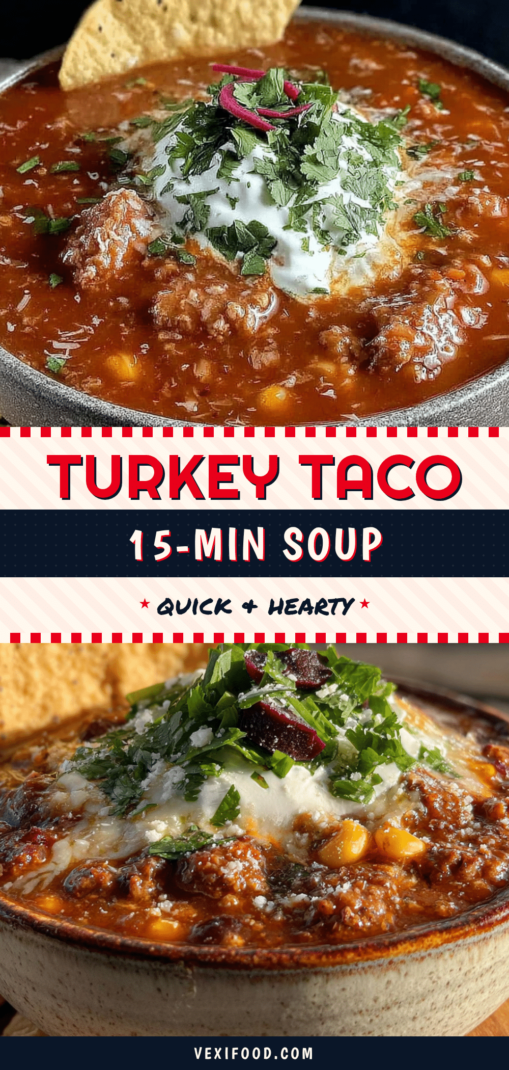 quick 15-minute ground turkey taco soup recipe