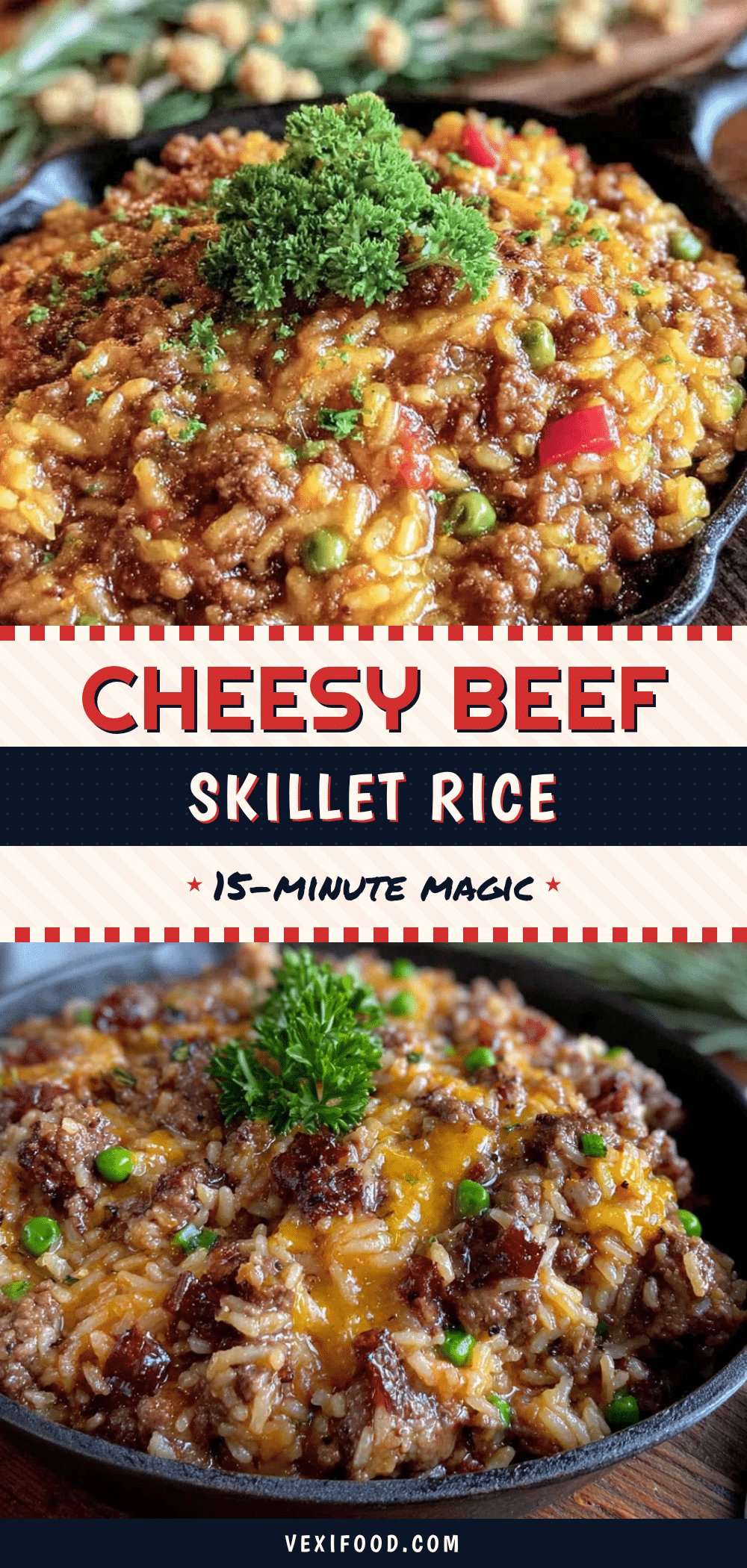 quick cheesy beef and rice skillet recipe