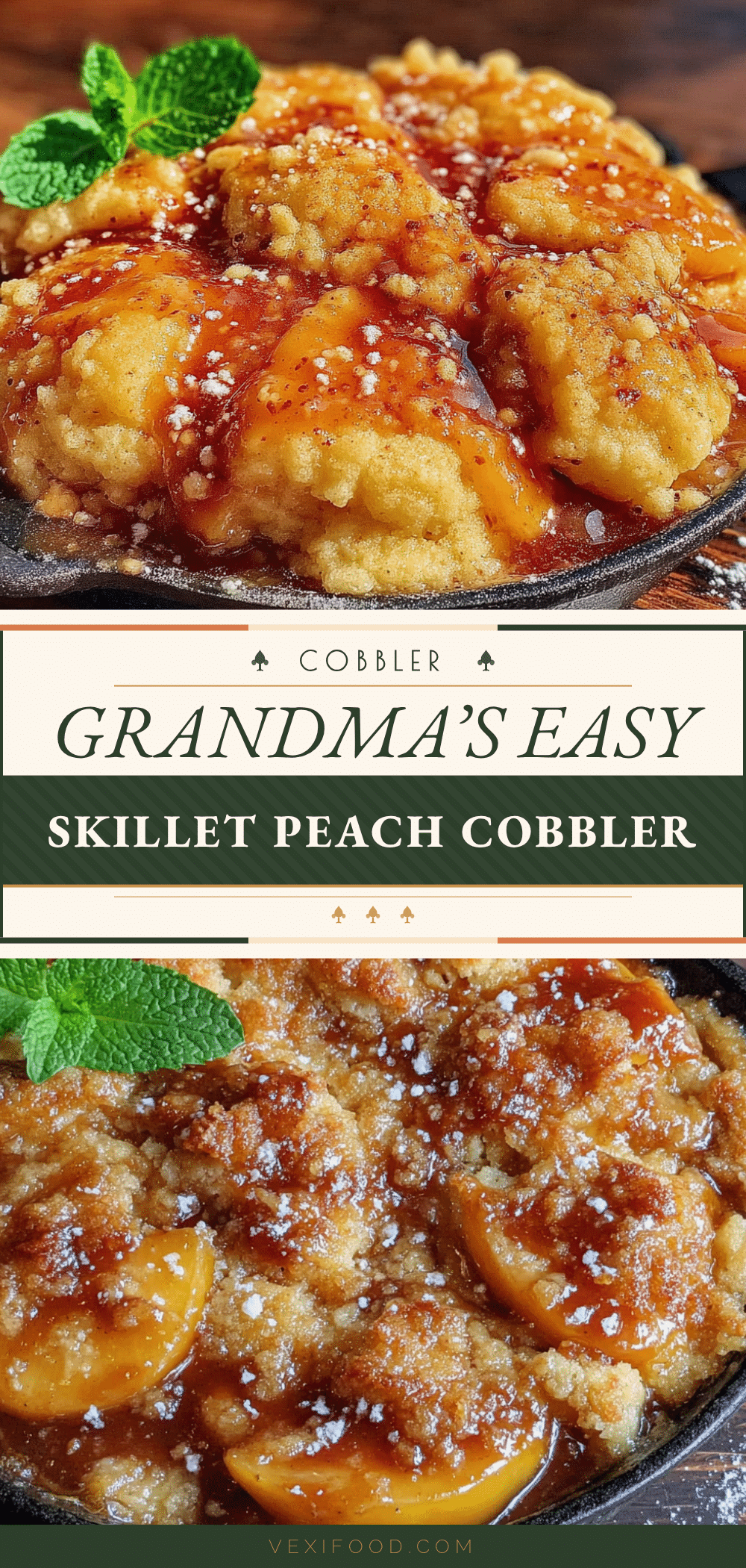 skillet peach cobbler recipe