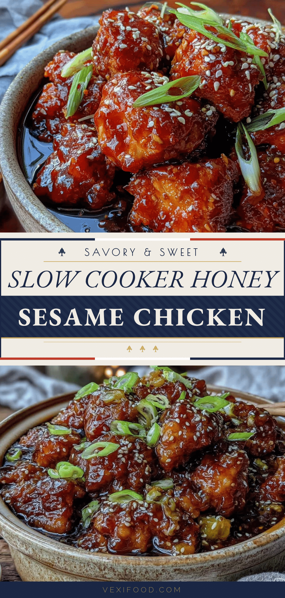 slow cooker honey sesame chicken recipe