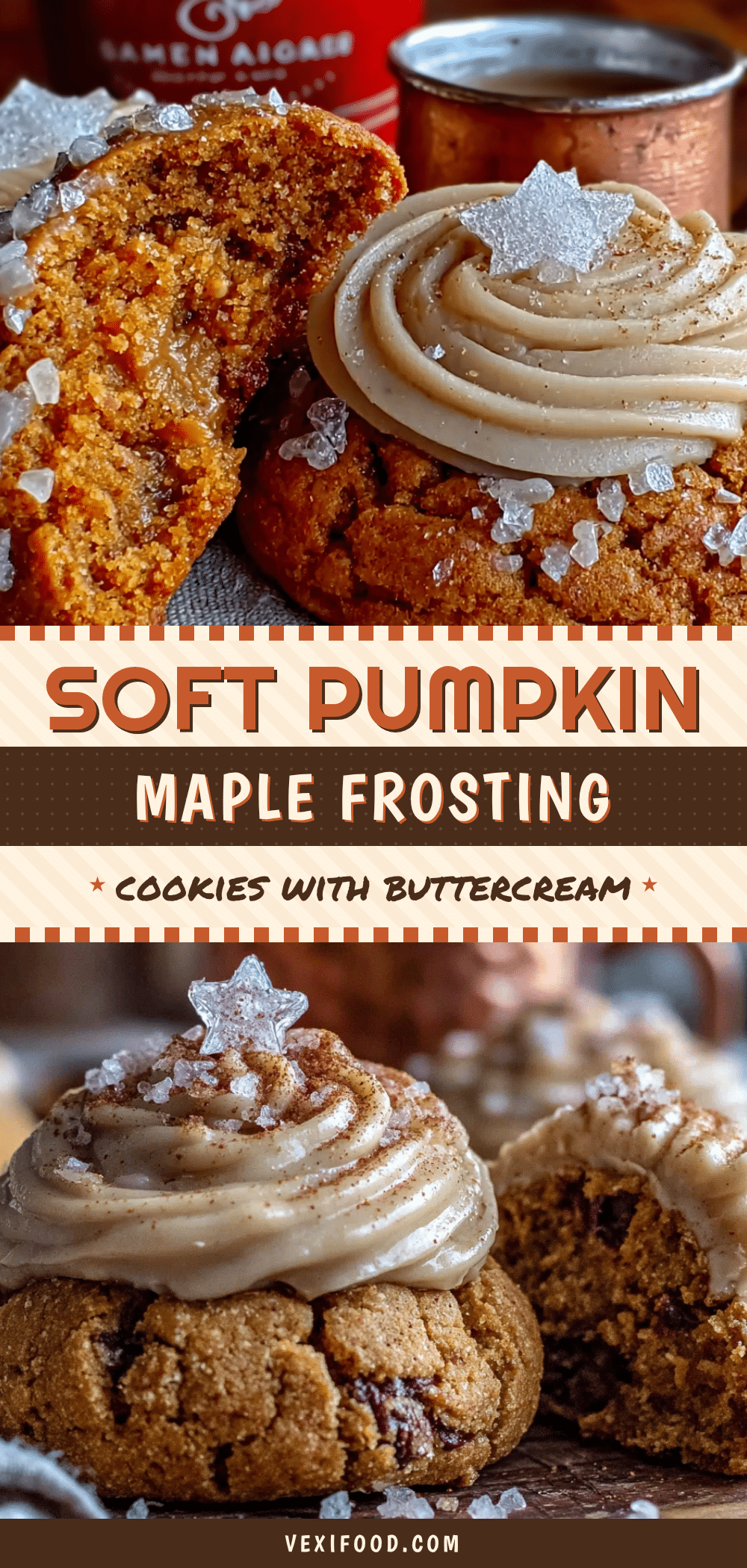 soft pumpkin sugar cookies with maple buttercream recipe