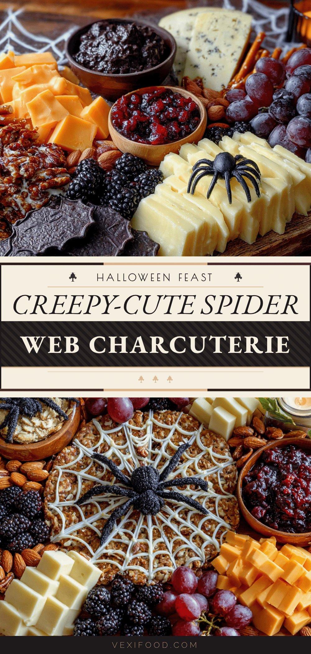 spider web charcuterie board recipe
