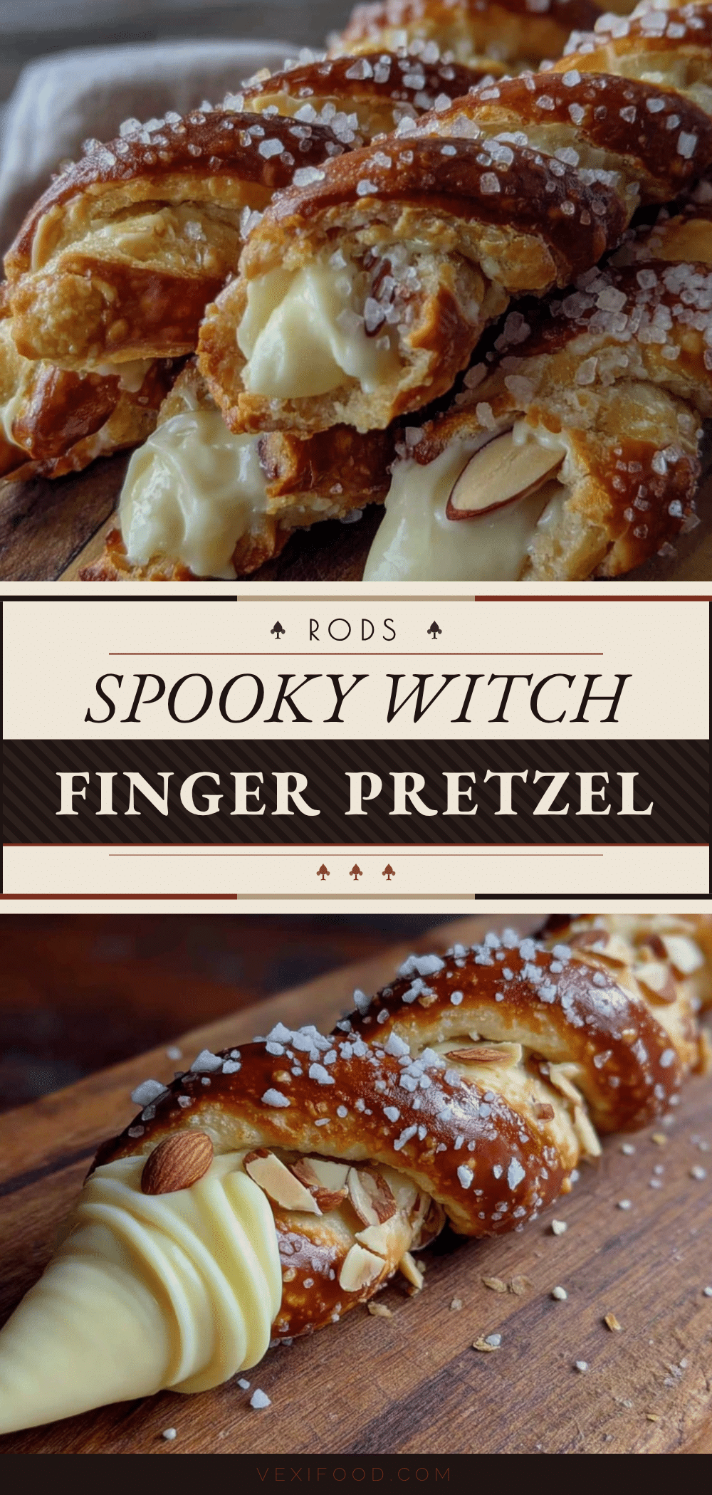 Spooky Witch Finger Pretzel Rods recipe