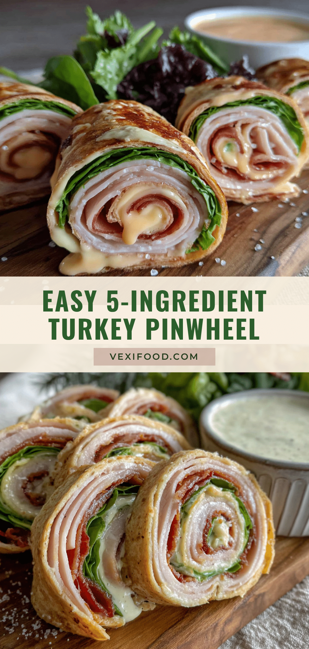Turkey pinwheel lunchbox roll-ups recipe
