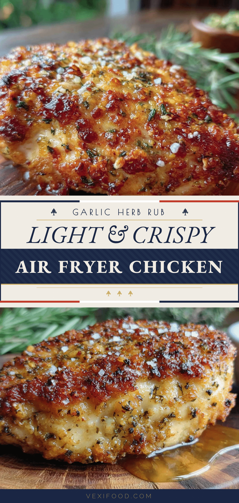 air fryer chicken breast with garlic herb rub recipe