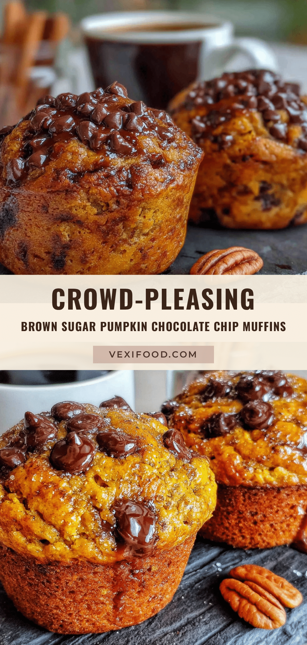brown sugar pumpkin chocolate chip muffins recipe