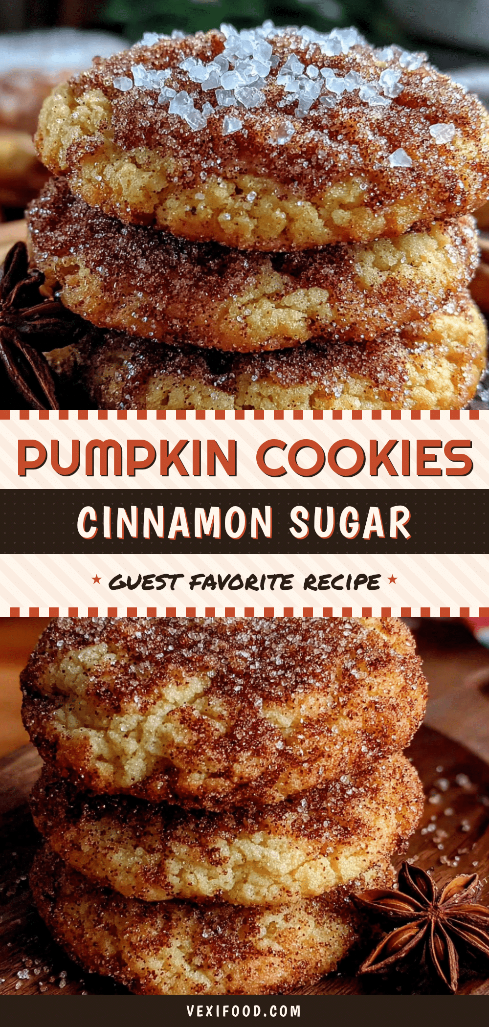 chewy pumpkin sugar cookies recipe