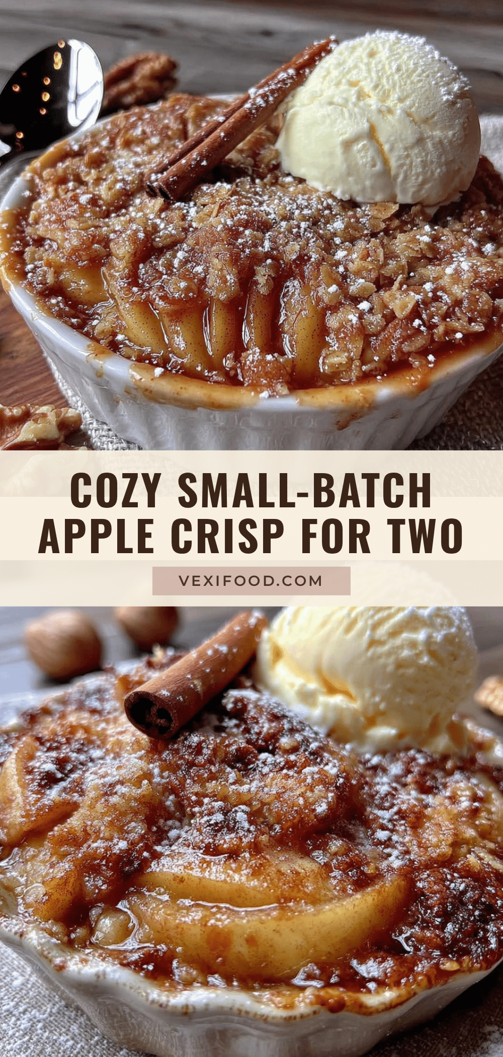 cozy small-batch apple crisp for two recipe