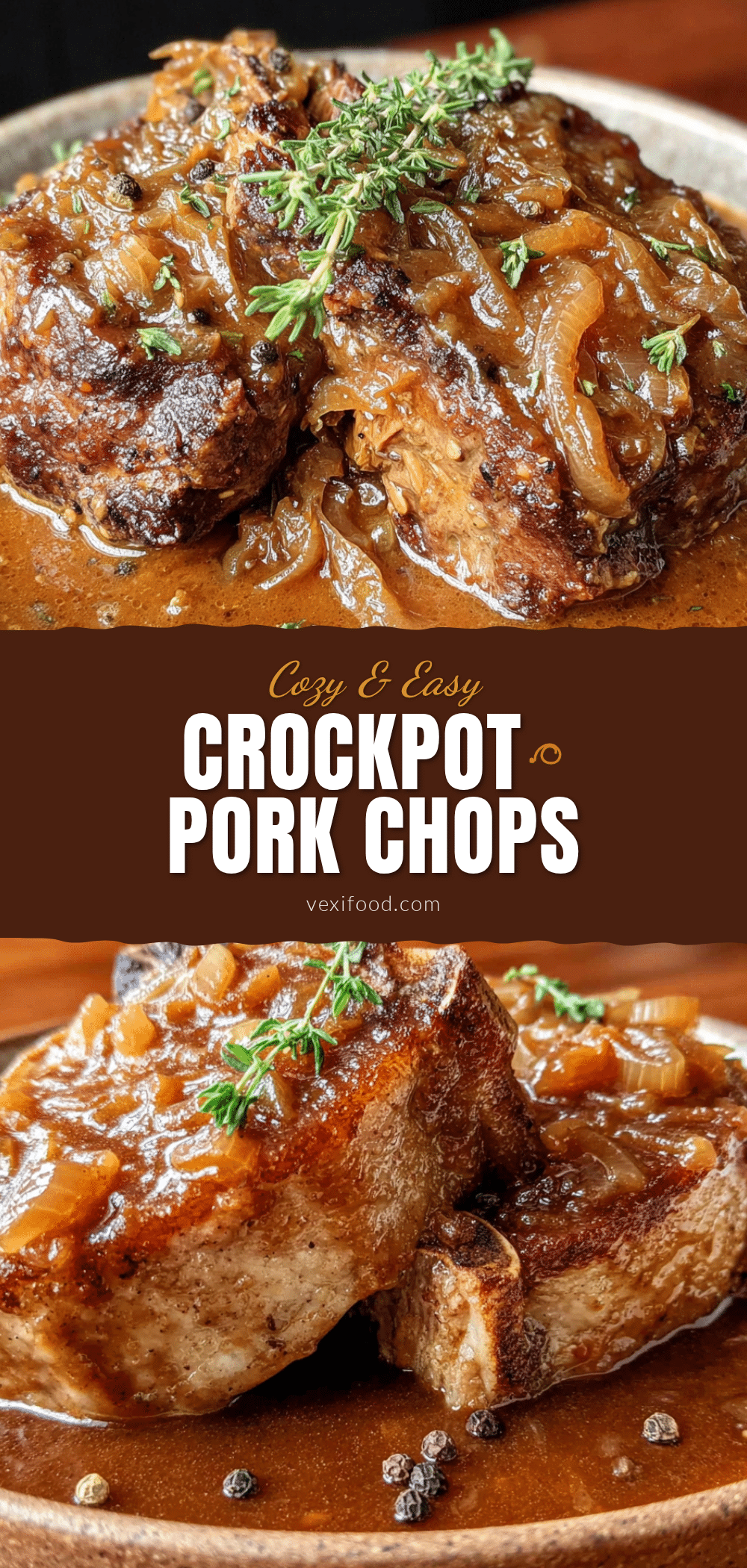 crockpot pork chops with onion gravy recipe