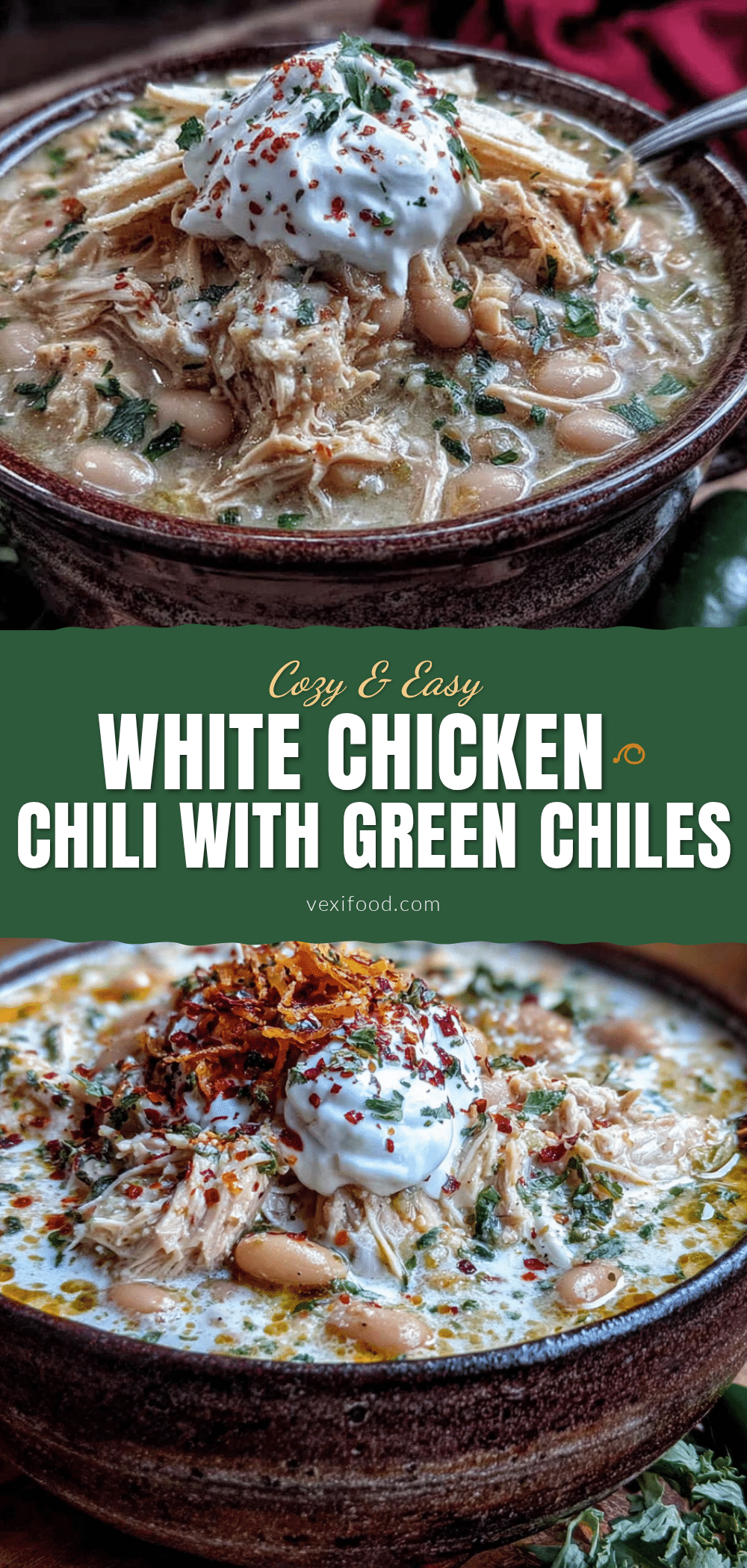 Easy white chicken chili with green chiles recipe