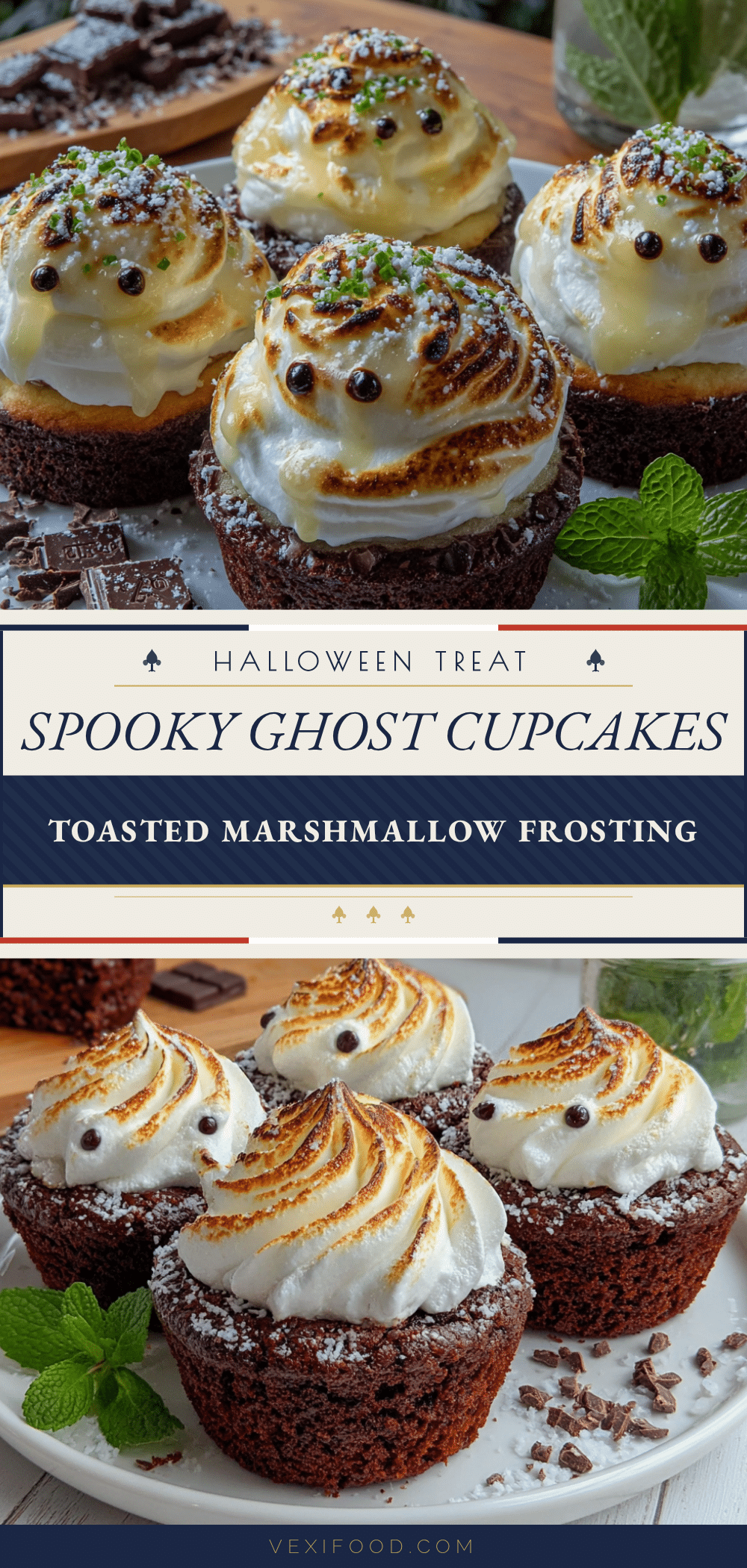 ghost cupcakes with toasted marshmallow frosting recipe