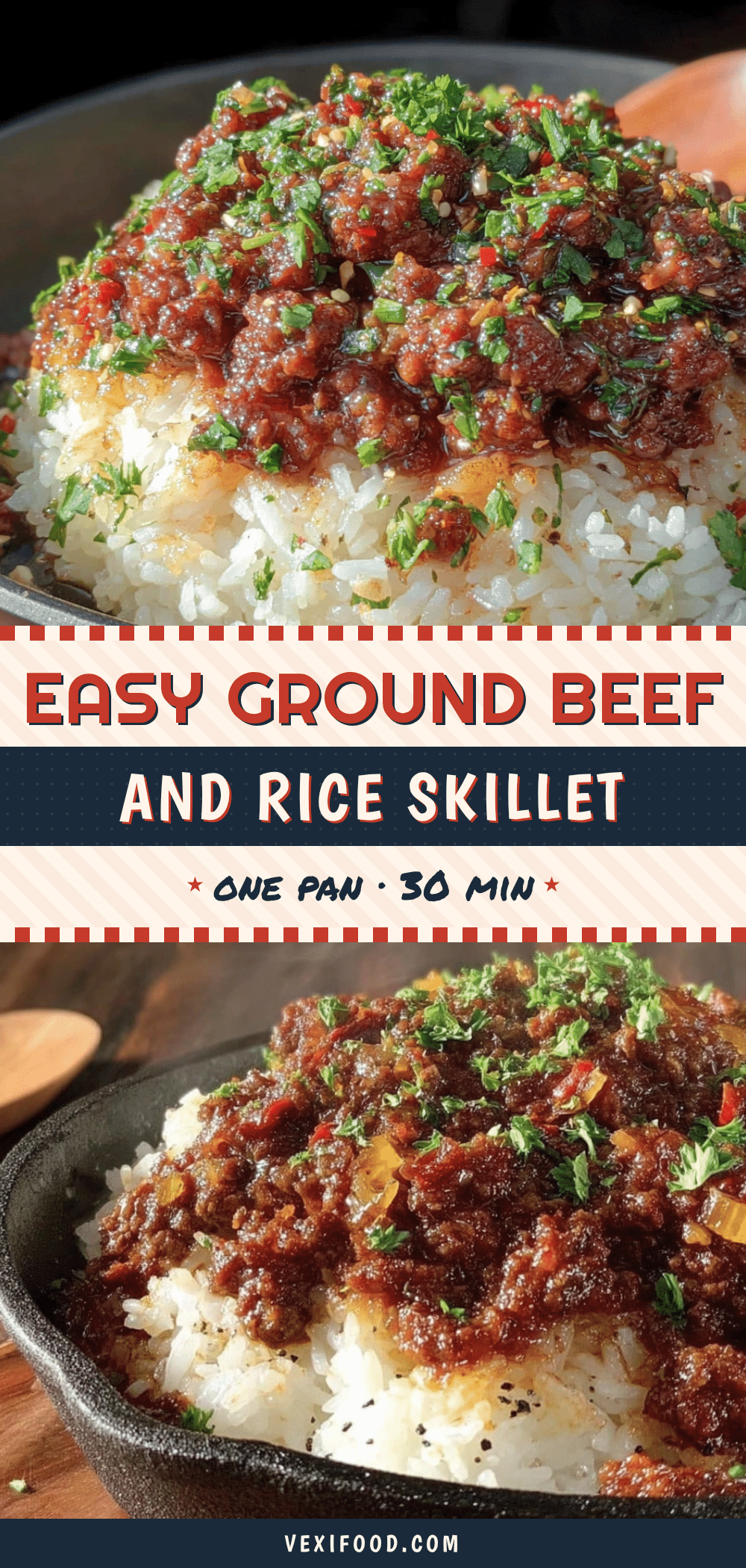 ground beef and rice skillet recipe