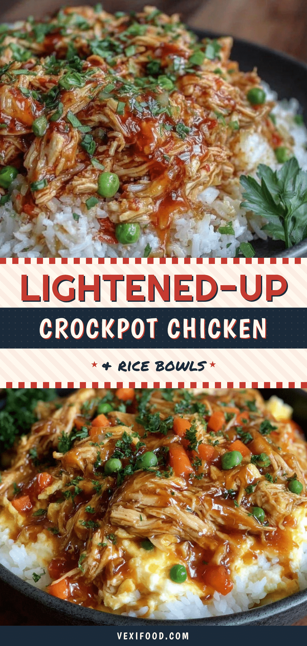 lightened-up crockpot chicken and rice bowls recipe