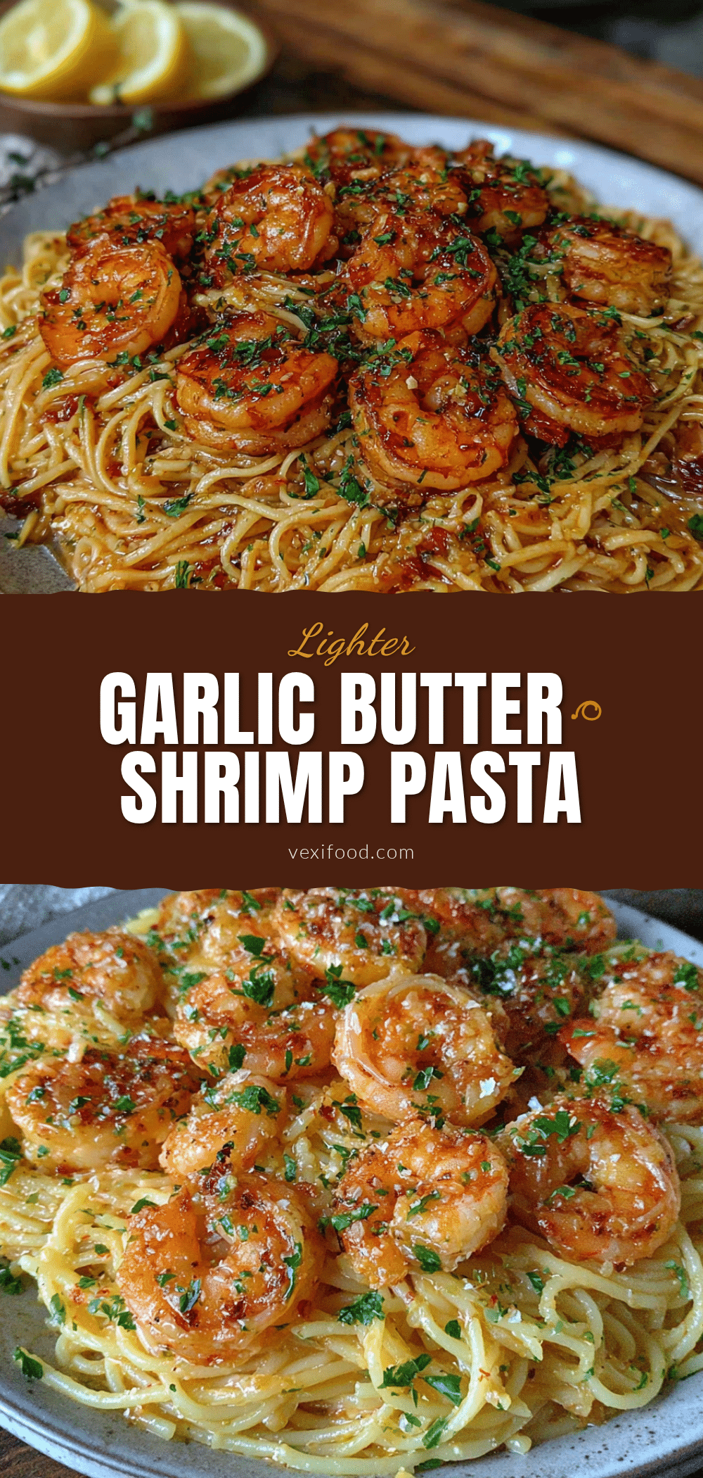 lighter garlic butter shrimp pasta recipe