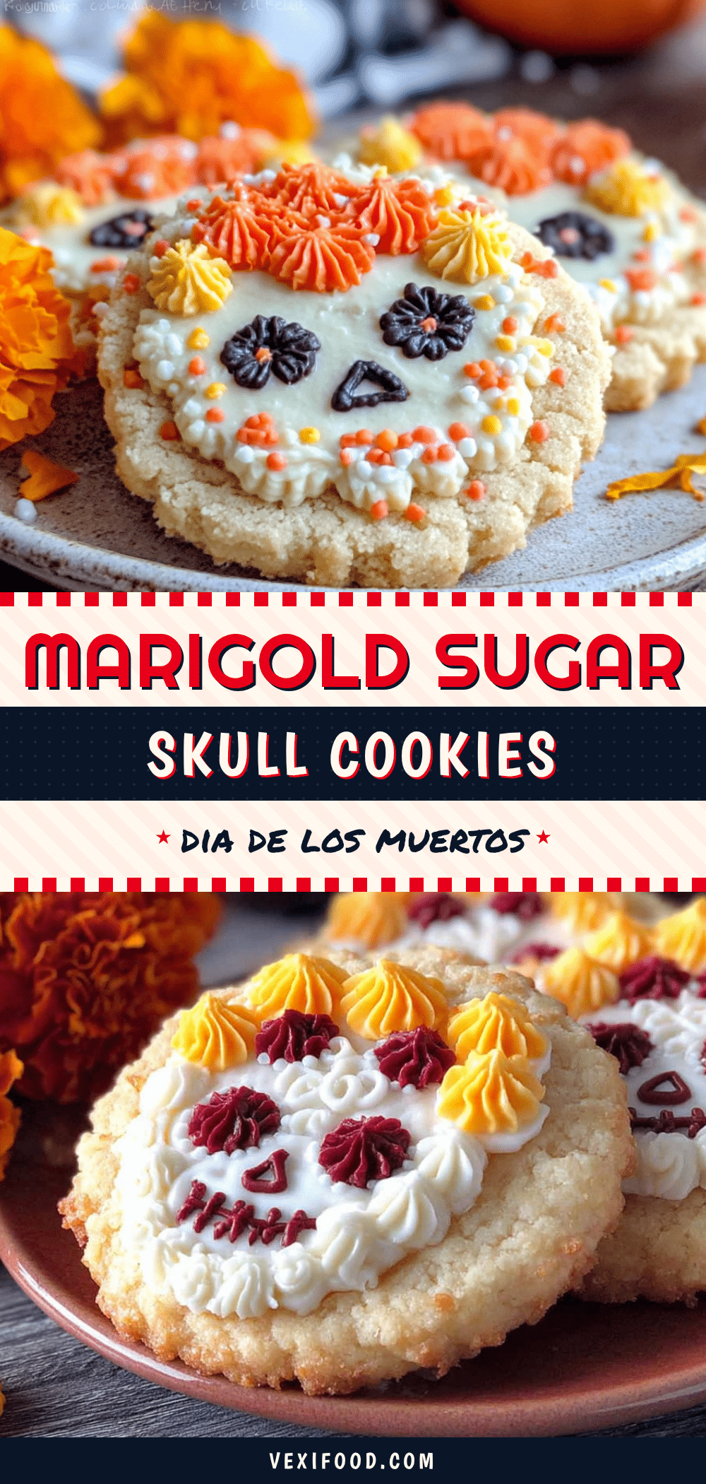 lighter marigold sugar skull cookies recipe
