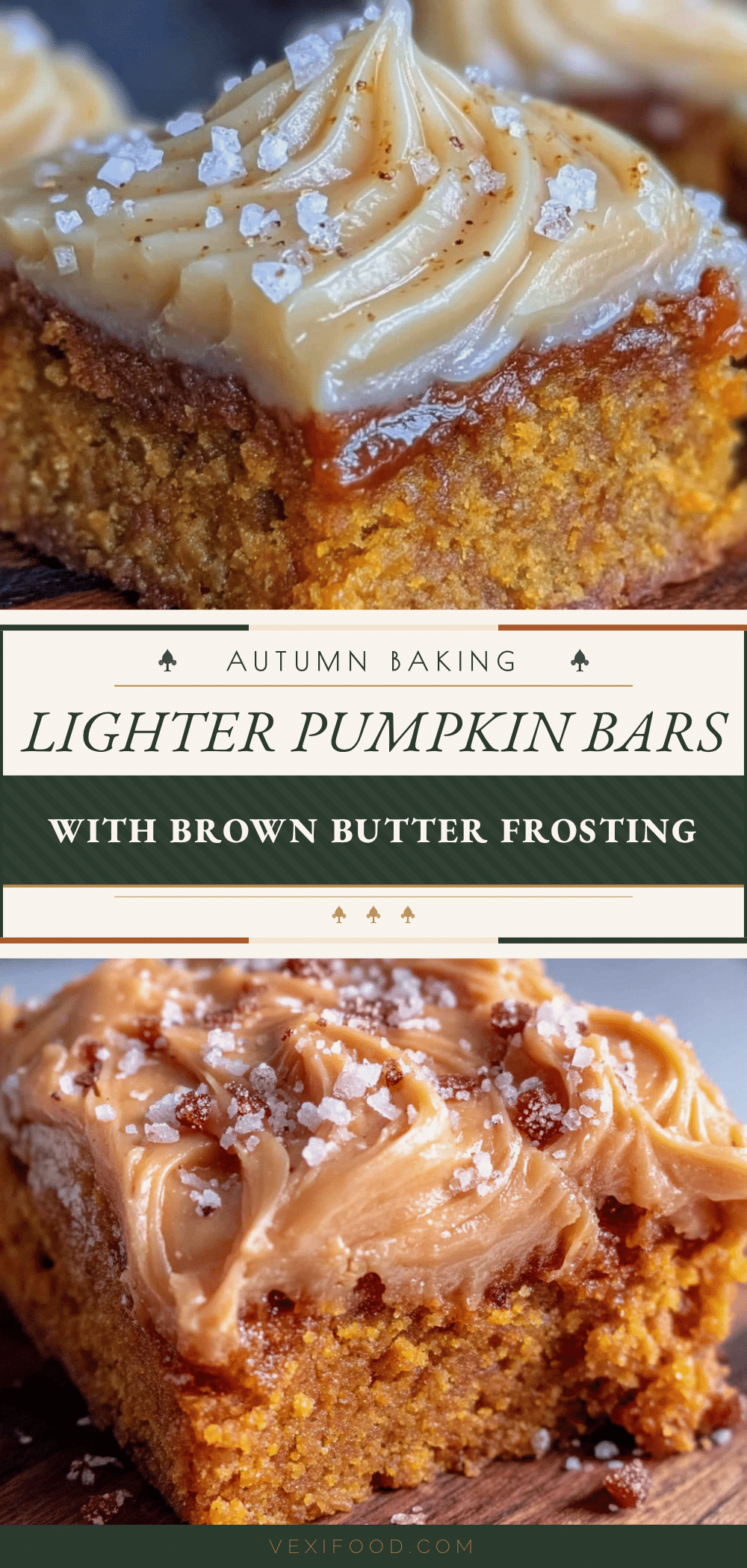 lighter pumpkin bars with brown butter frosting recipe