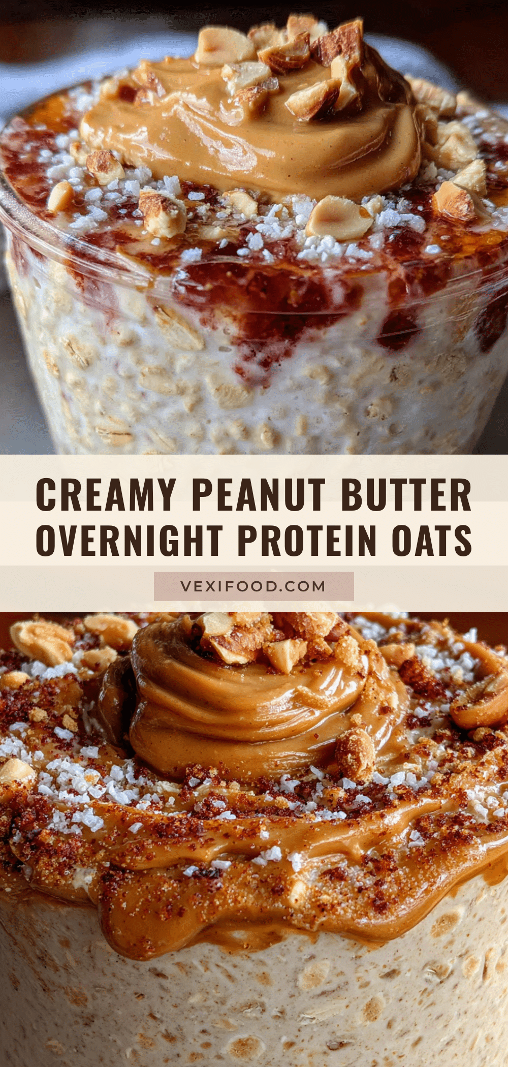 peanut butter overnight protein oats recipe