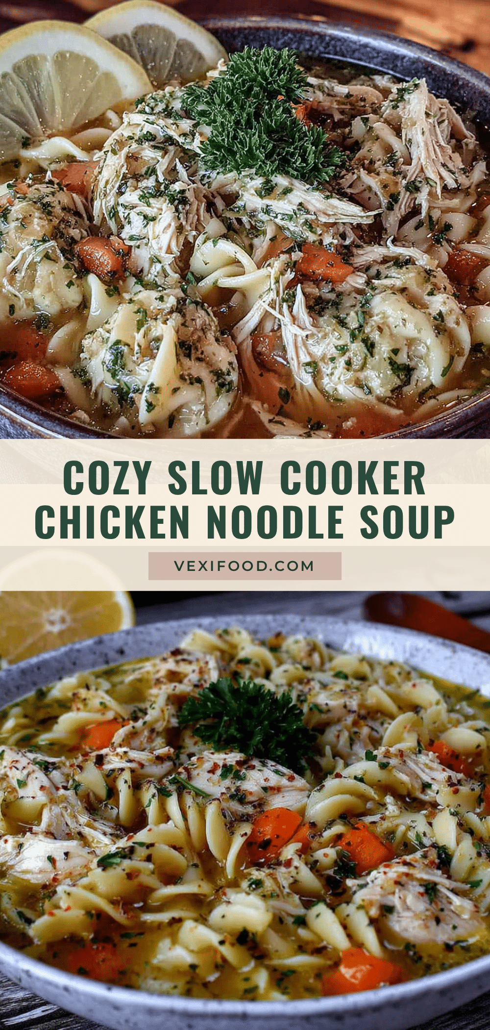 slow cooker chicken noodle soup recipe
