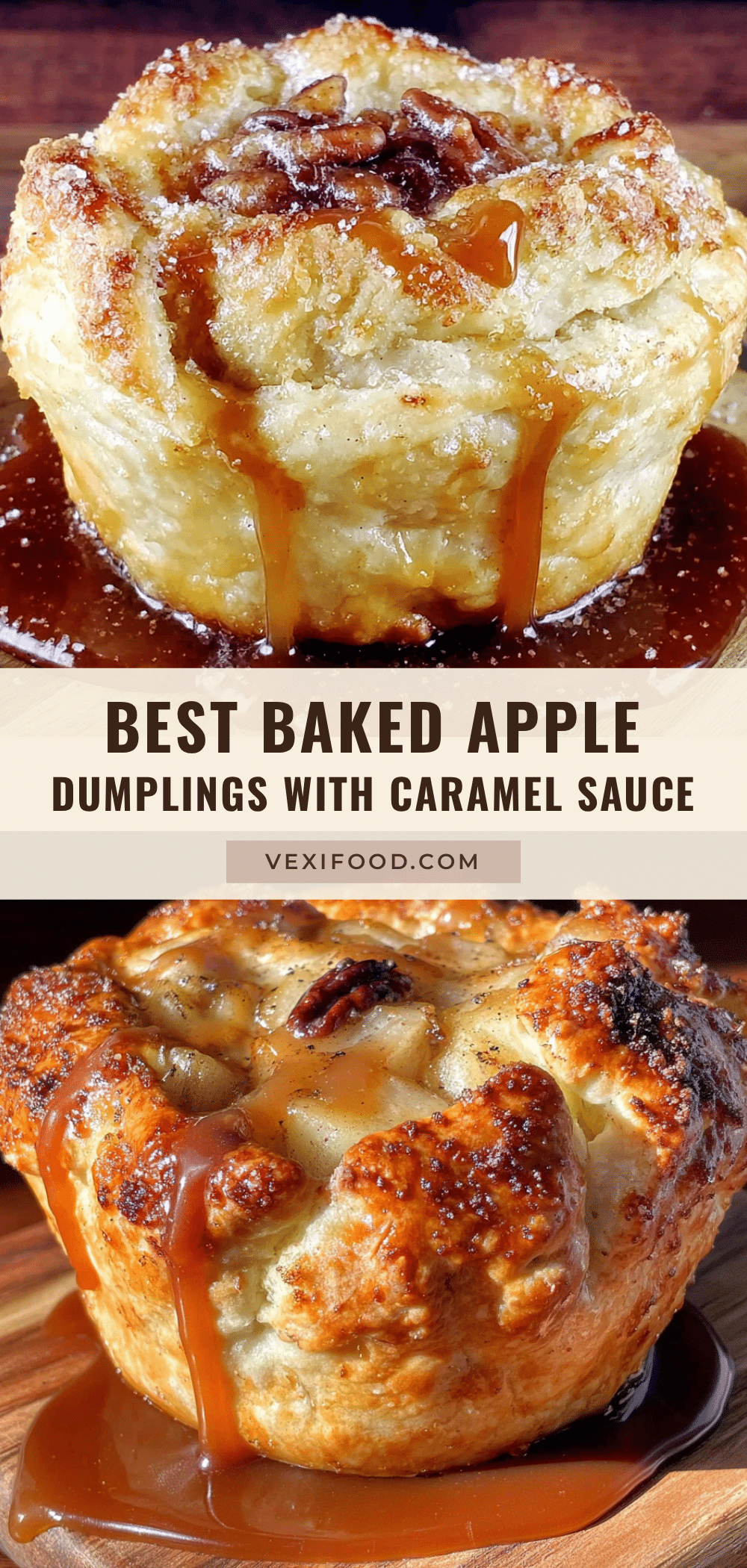 baked apple dumplings with caramel sauce recipe