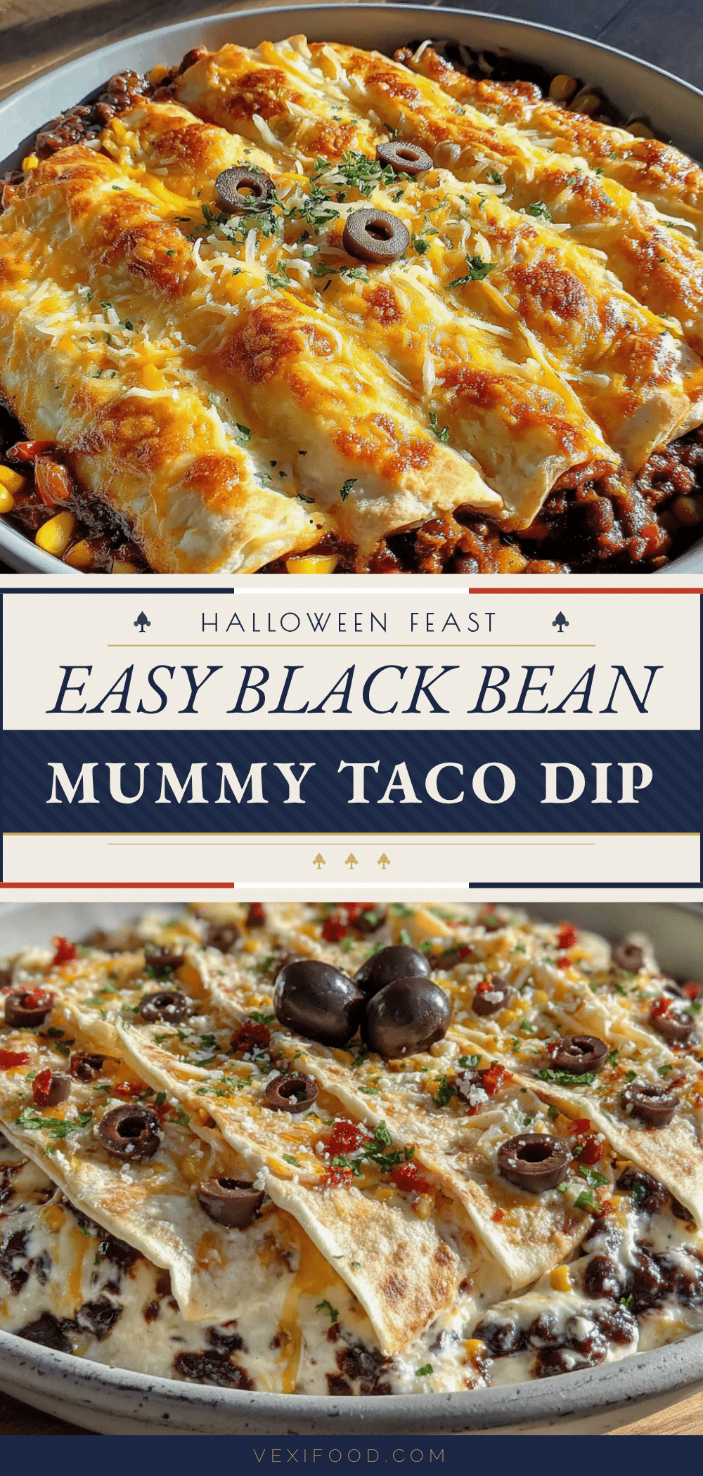 black bean mummy taco dip recipe