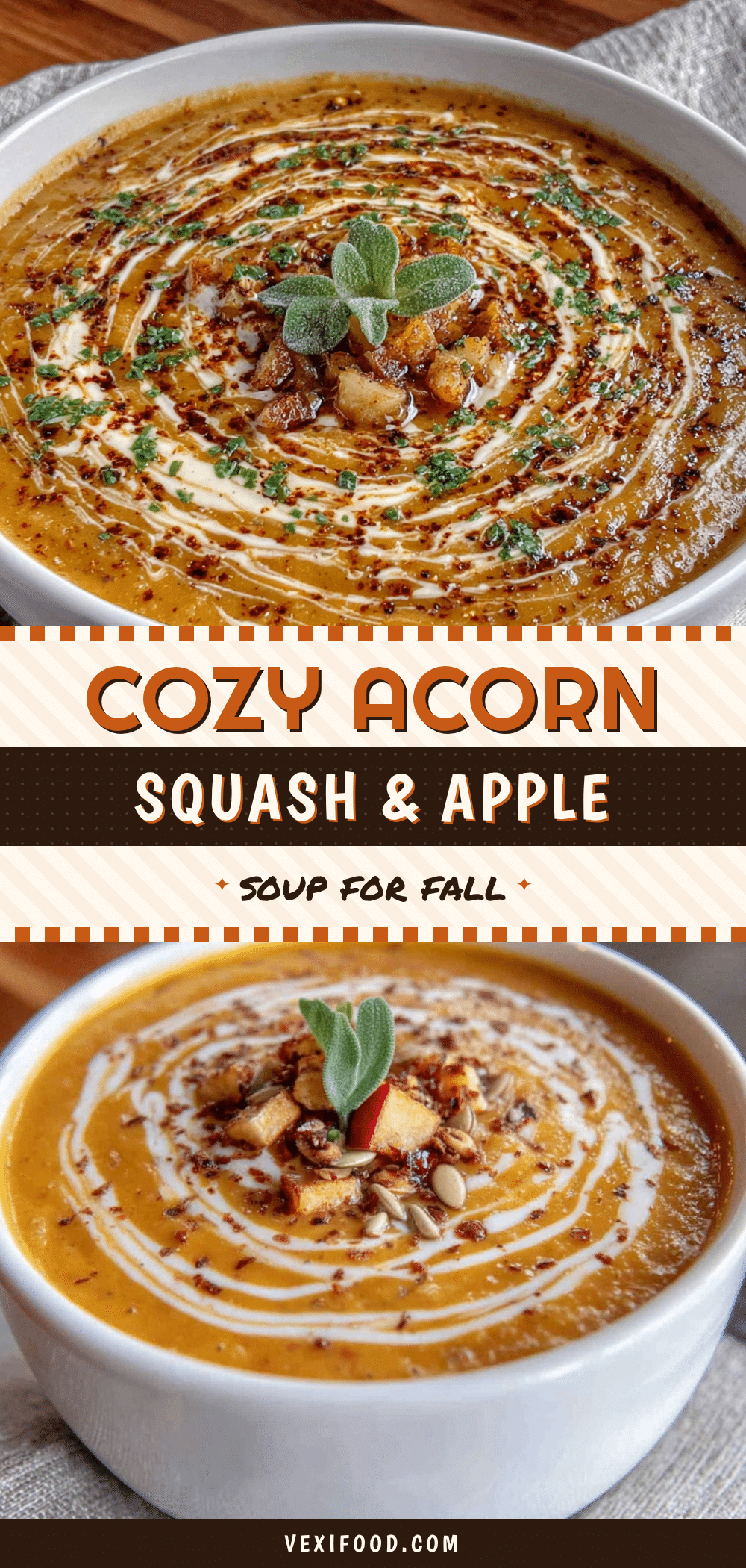 cozy acorn squash and apple soup recipe