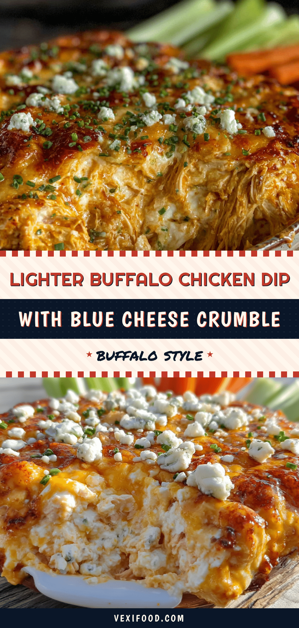 lighter buffalo chicken dip recipe