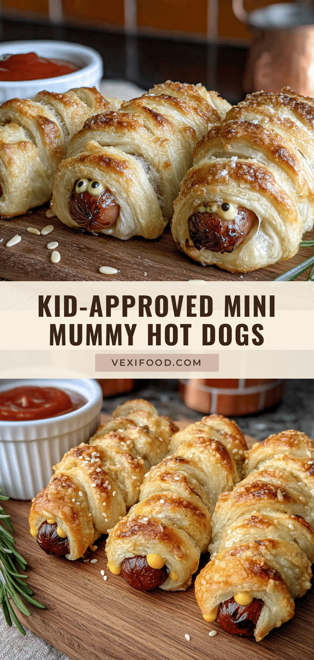 mini mummy hot dogs recipe