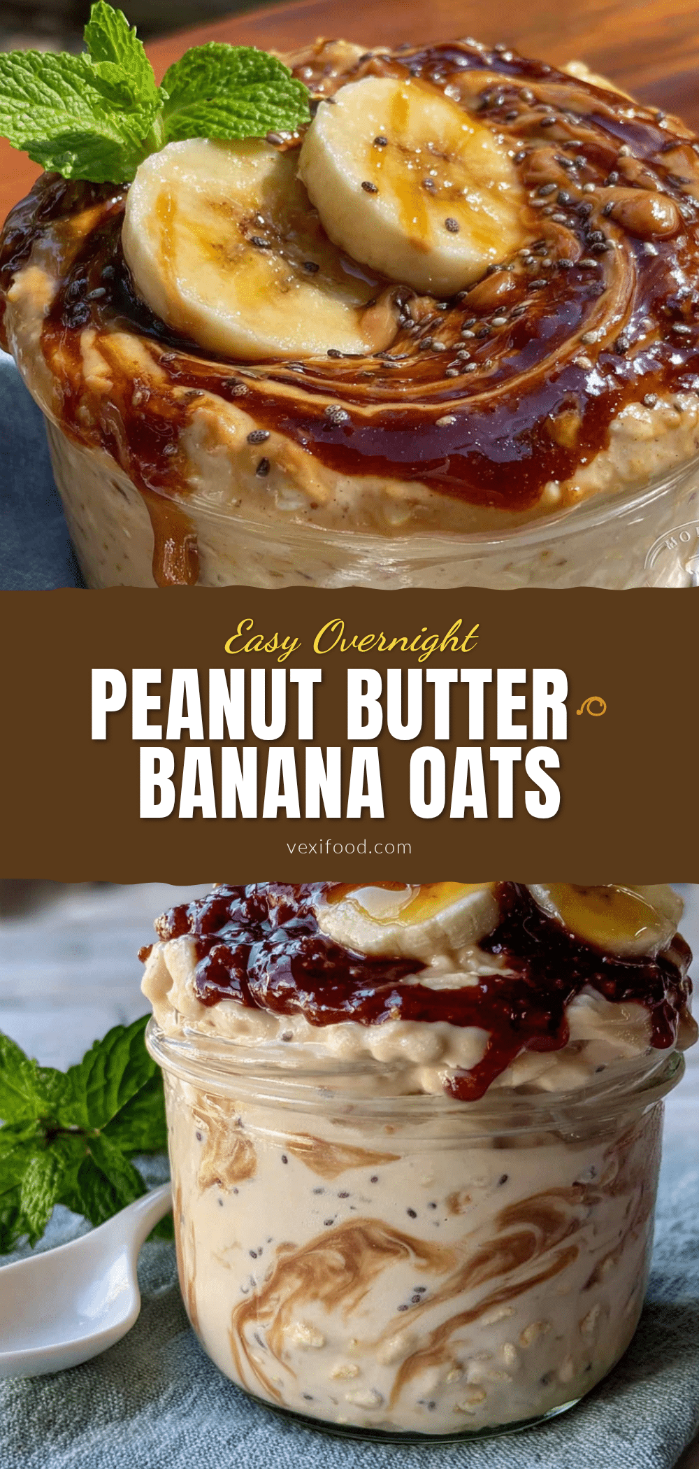 overnight peanut butter banana oats recipe