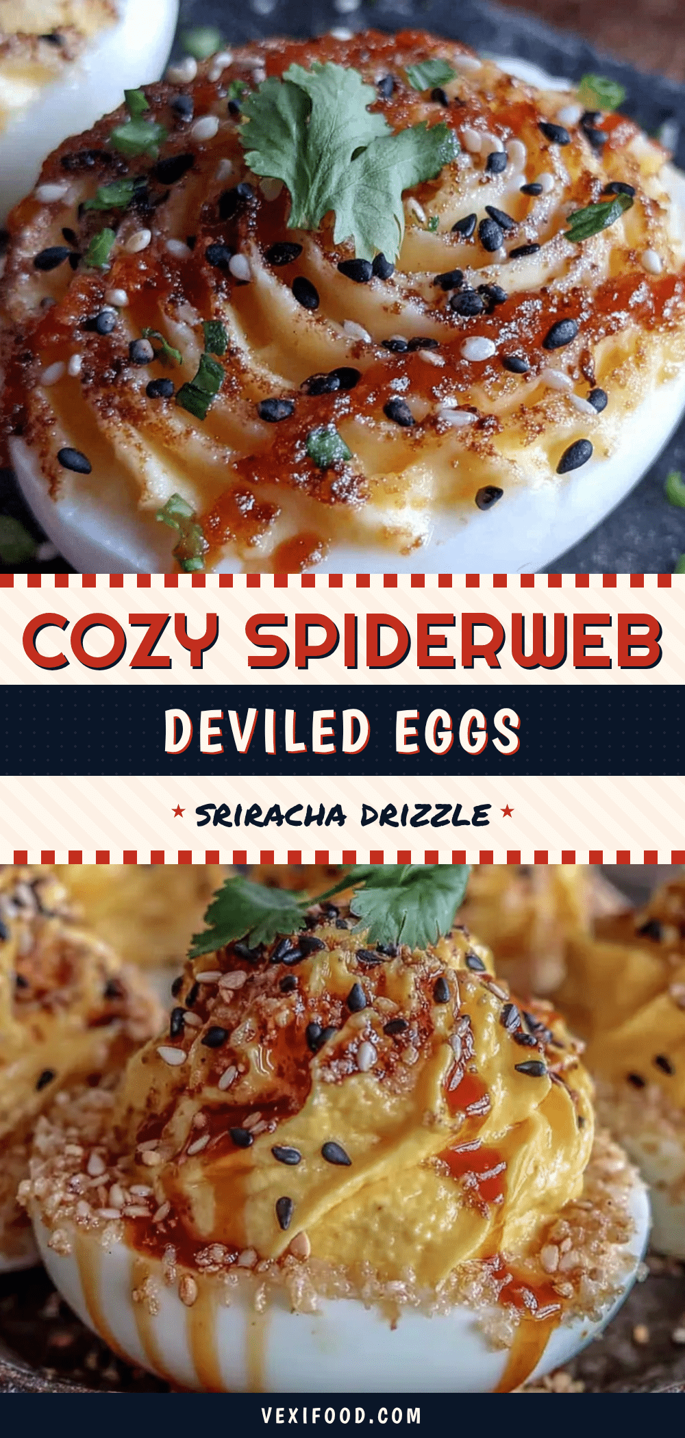 spiderweb deviled eggs recipe